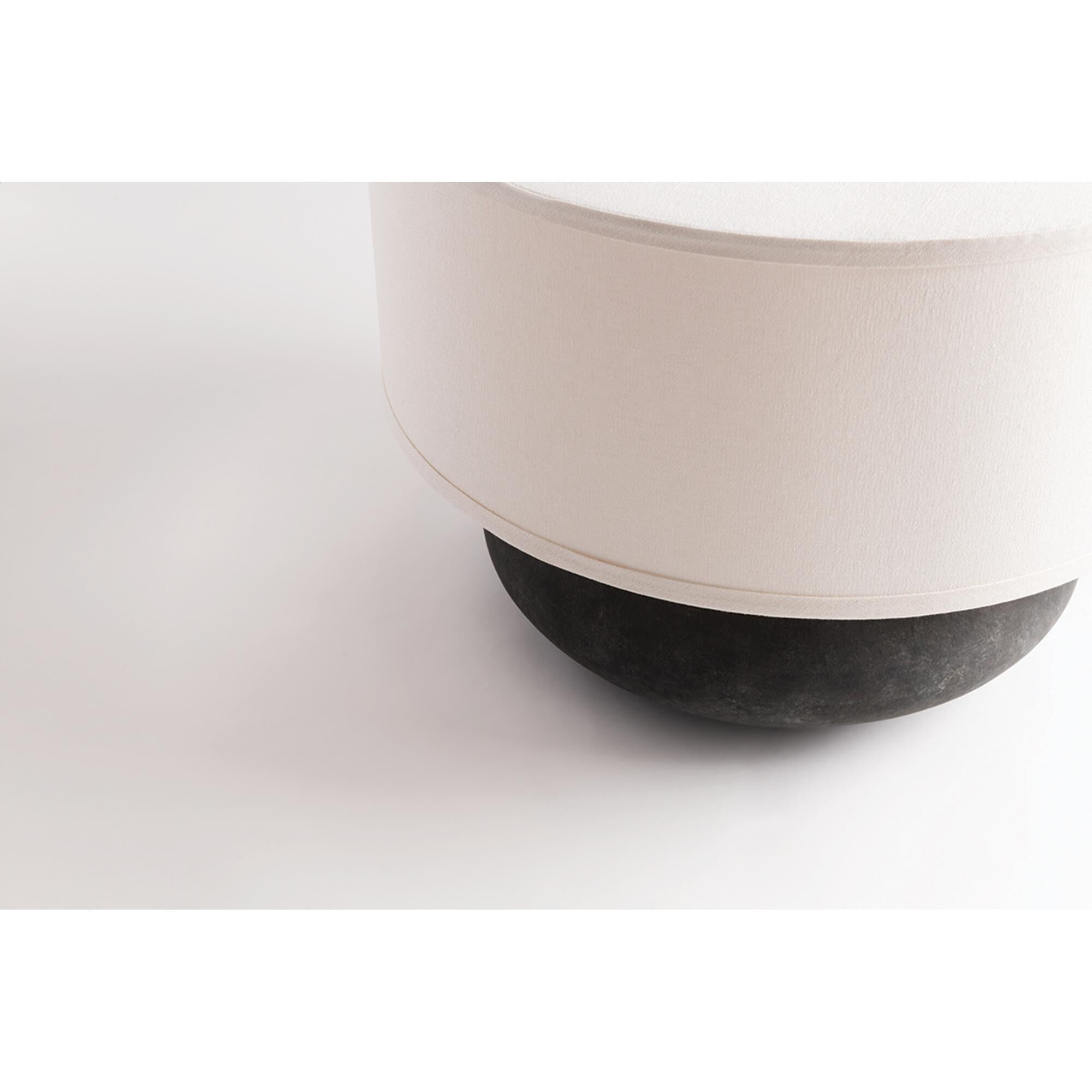 Shown in Alabastrino finish and Off-White Linen shade