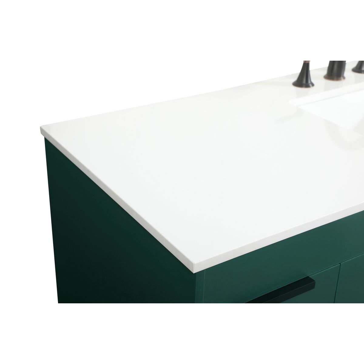 Shown in Green finish and Without Backsplash accent