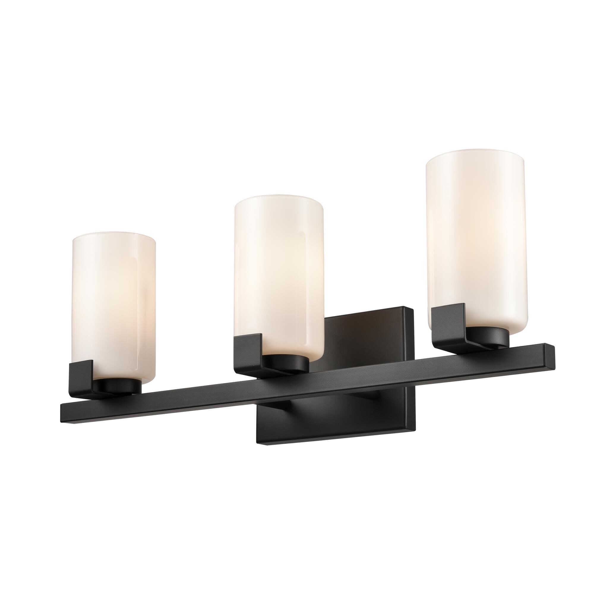 Shown in Matte Black finish and Opal  Cylindrical Shade glass and Opal Glass Cylindrical shade