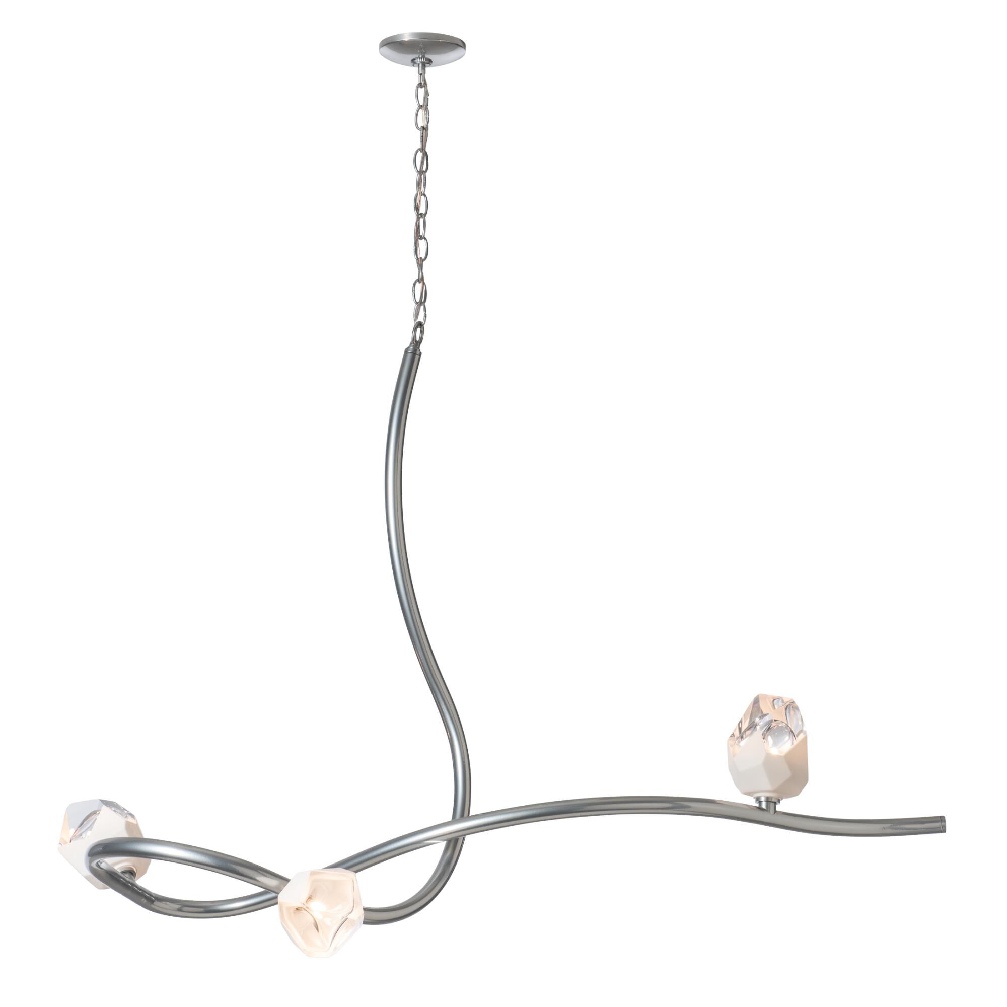 Shown in Sterling finish and White Crystal glass