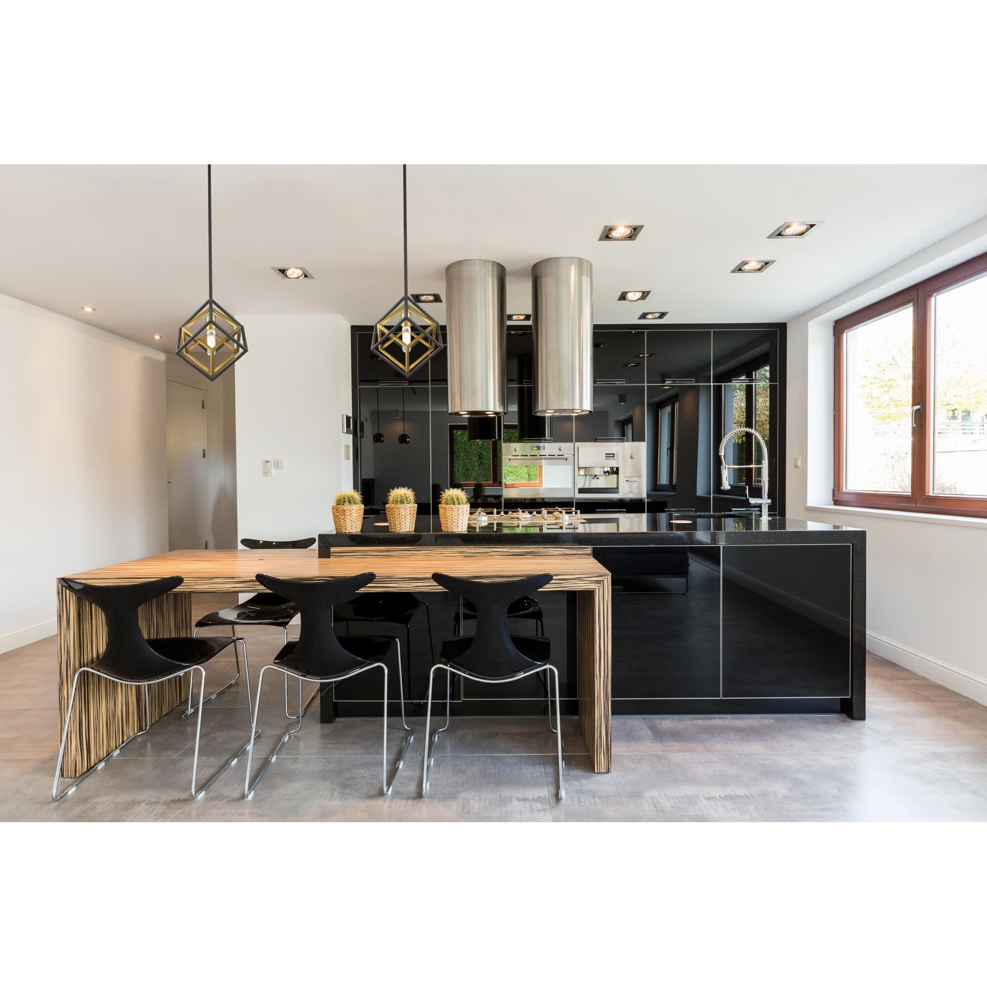 Shown in Olde Brass + Bronze finish and --- glass and --- shade