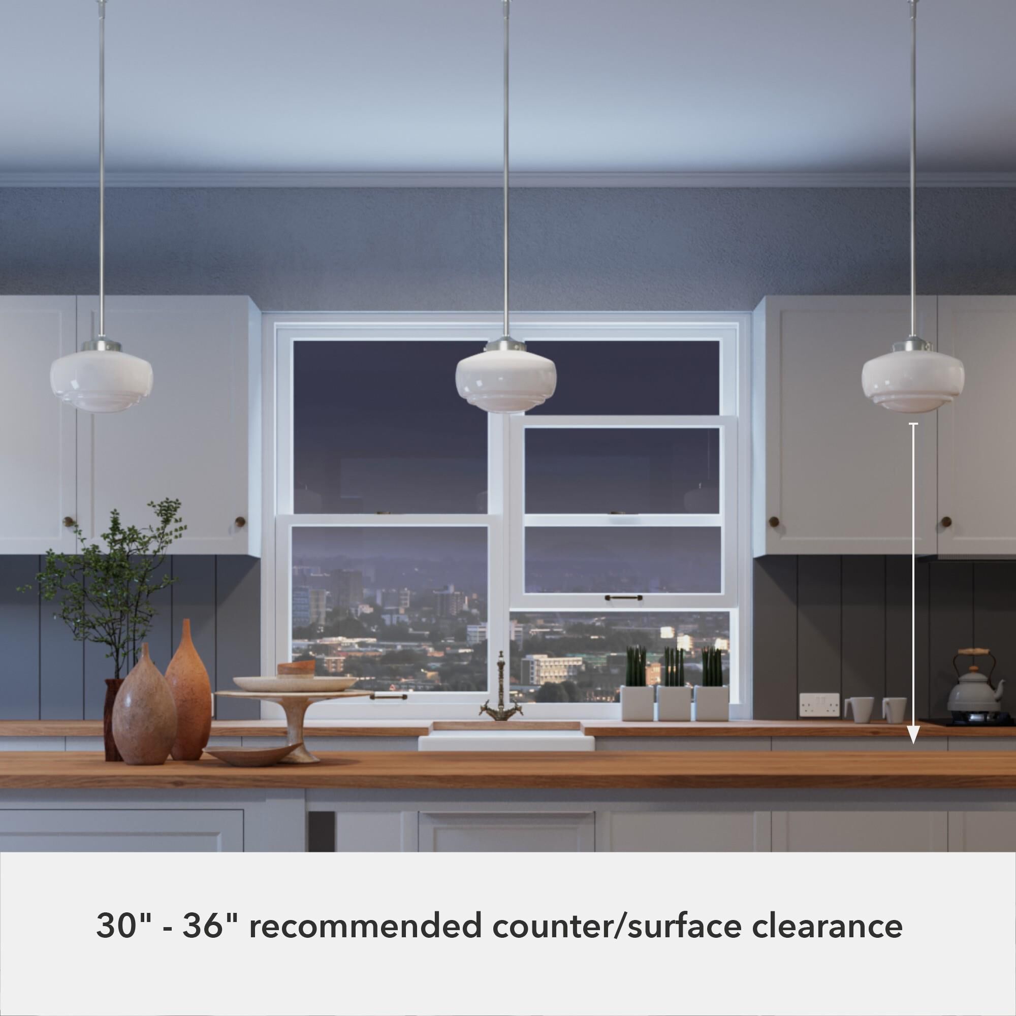 Shown in Brushed Nickel finish and Cased White glass