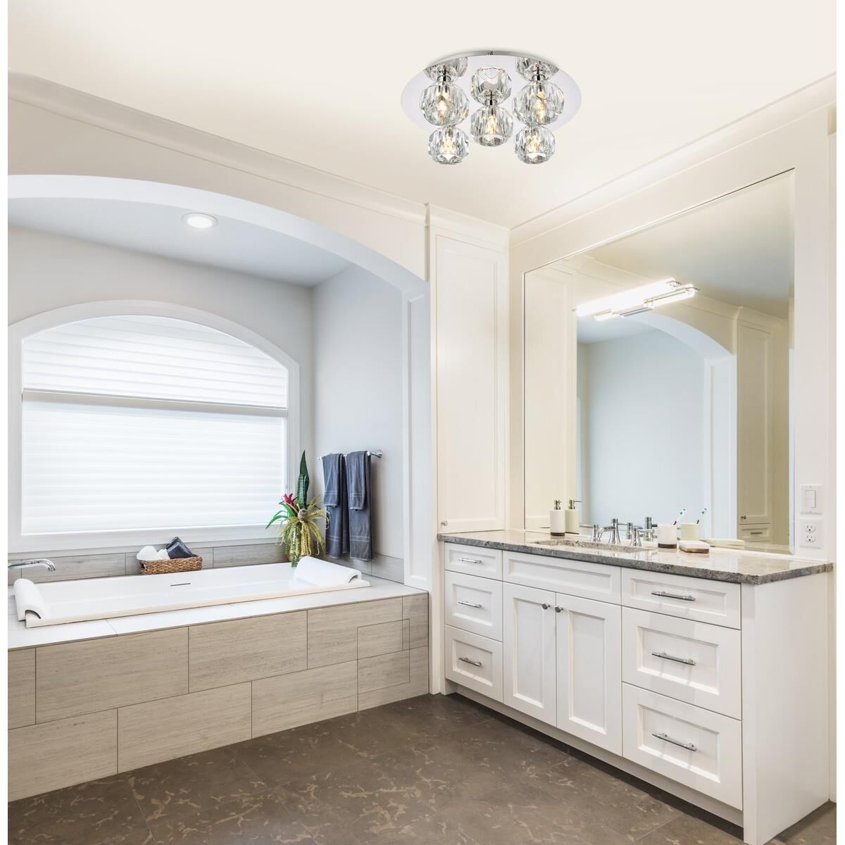 Graham 16 Inch 5 Light LED Flush Mount by Elegant Lighting