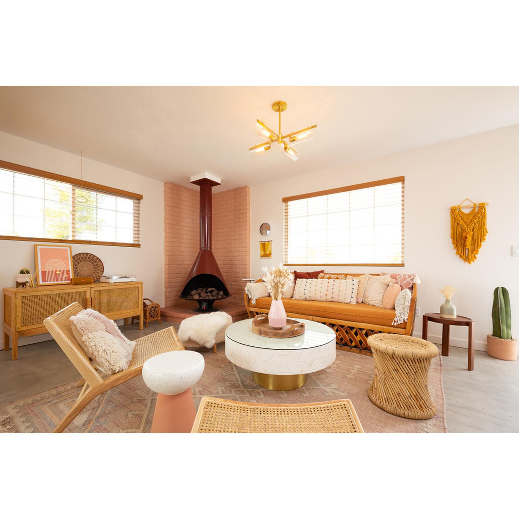 Shown in Aged Brass finish and Clear glass