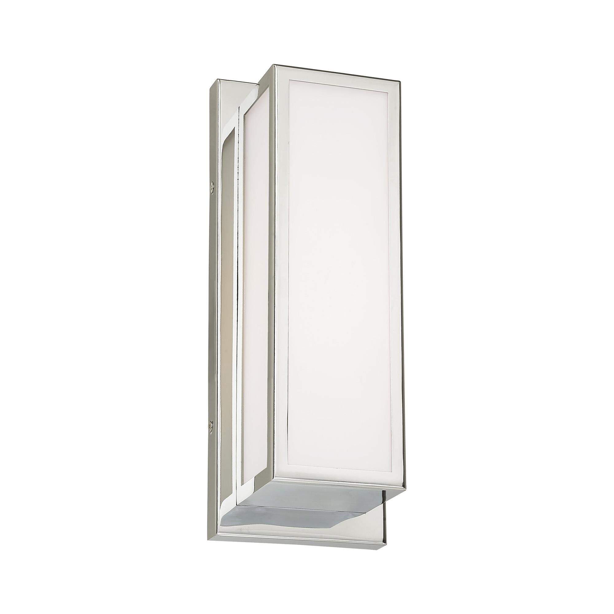 Shown in Polished Chrome finish and Hand Blown Satin Opal White glass