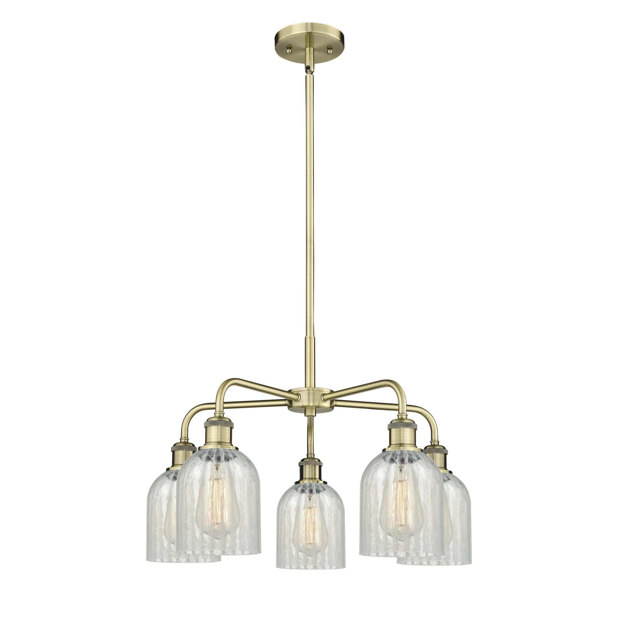 Shown in Antique Brass finish and Mouchette glass