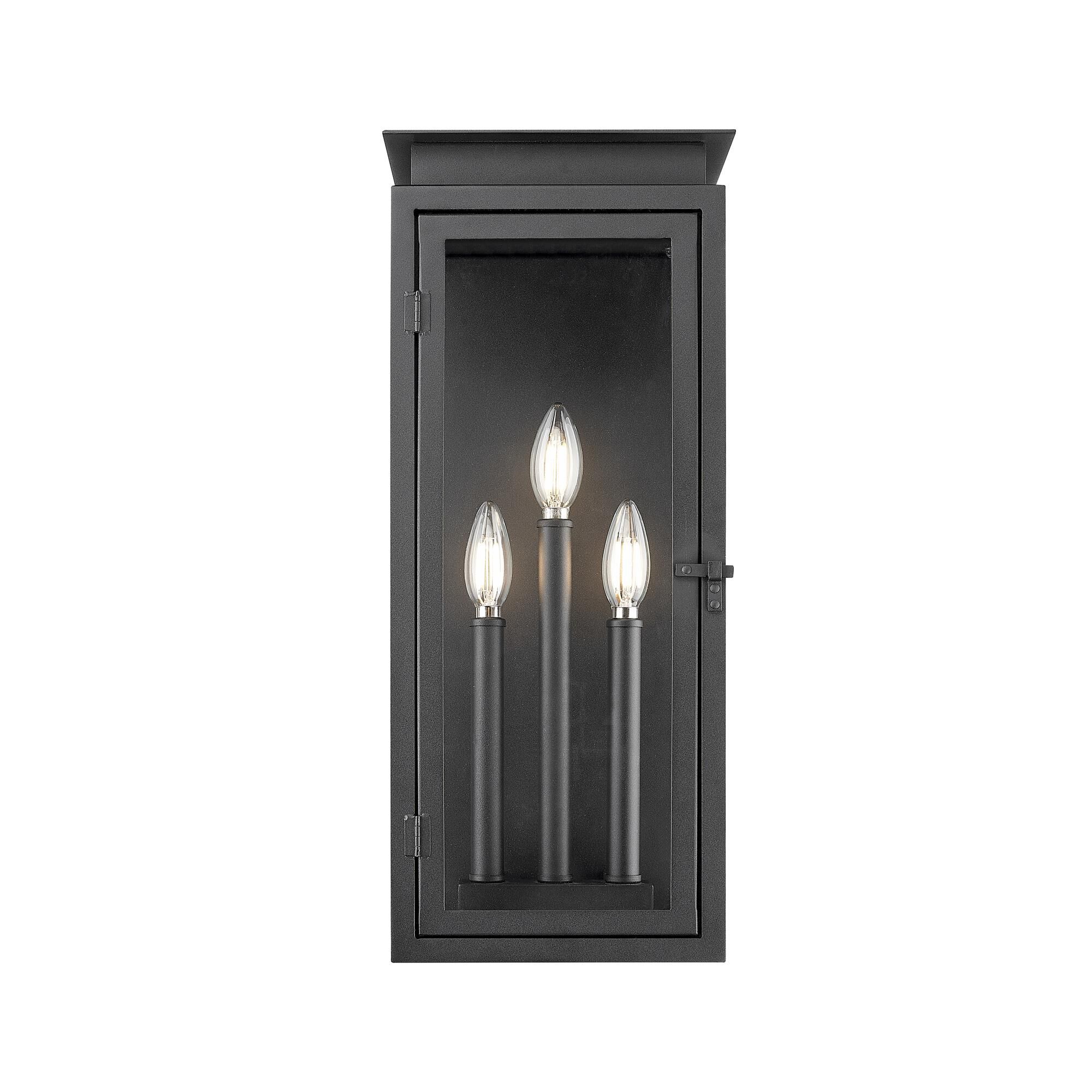 Shown in Black finish and Clear glass and Clear shade
