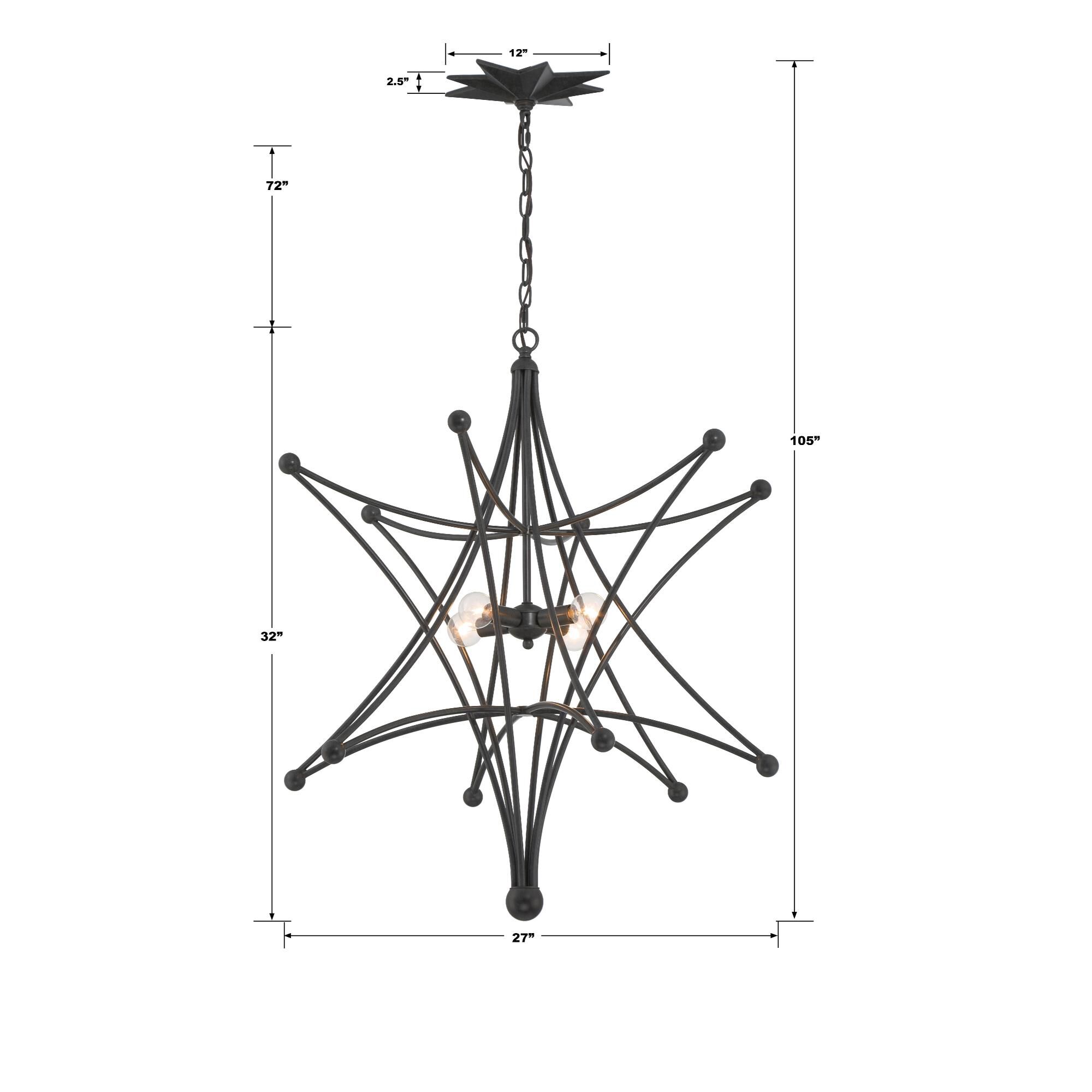 Astro 27 Inch Chandelier by Crystorama