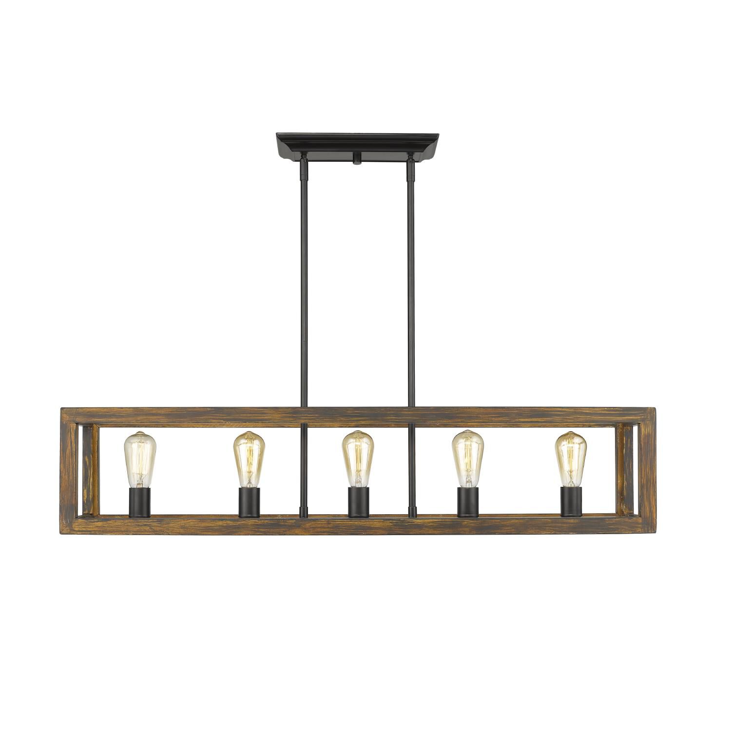 Sutton 41 Inch 5 Light Linear Suspension Light by Golden Lighting