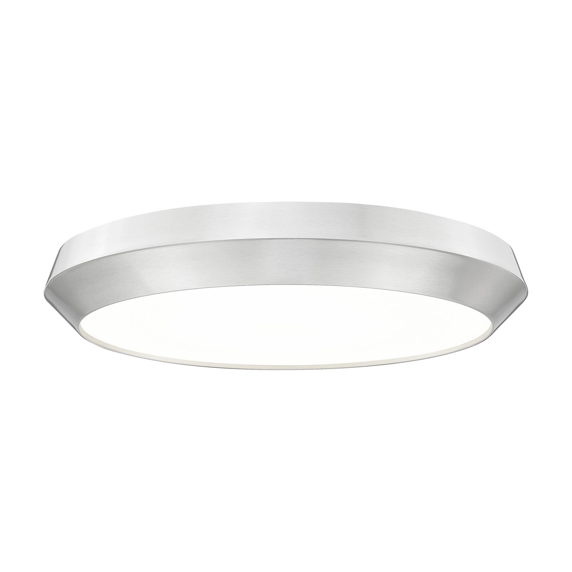 Shown in Brushed Nickel finish and White glass