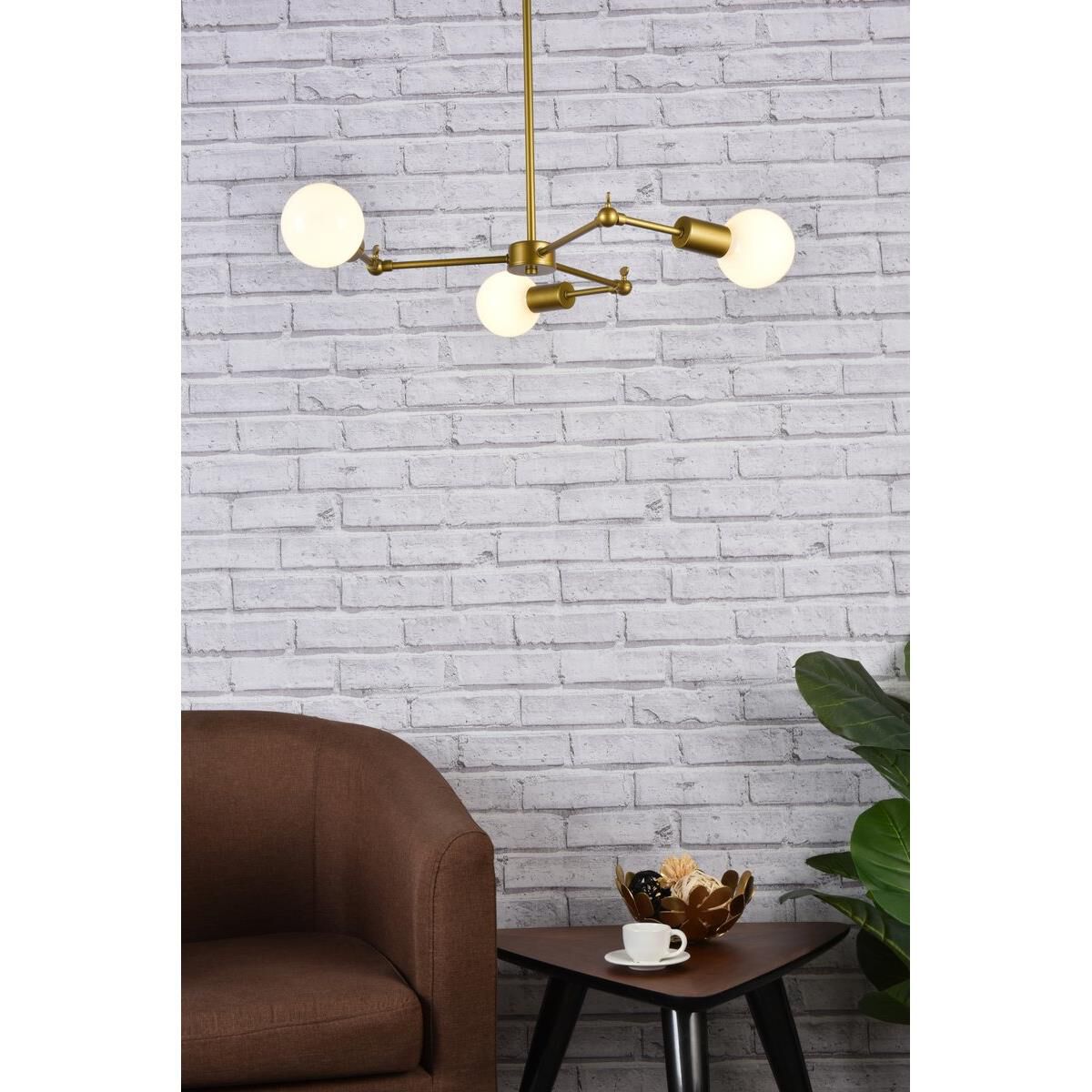 Furlong 28 Inch 3 Light Chandelier by Elegant Lighting
