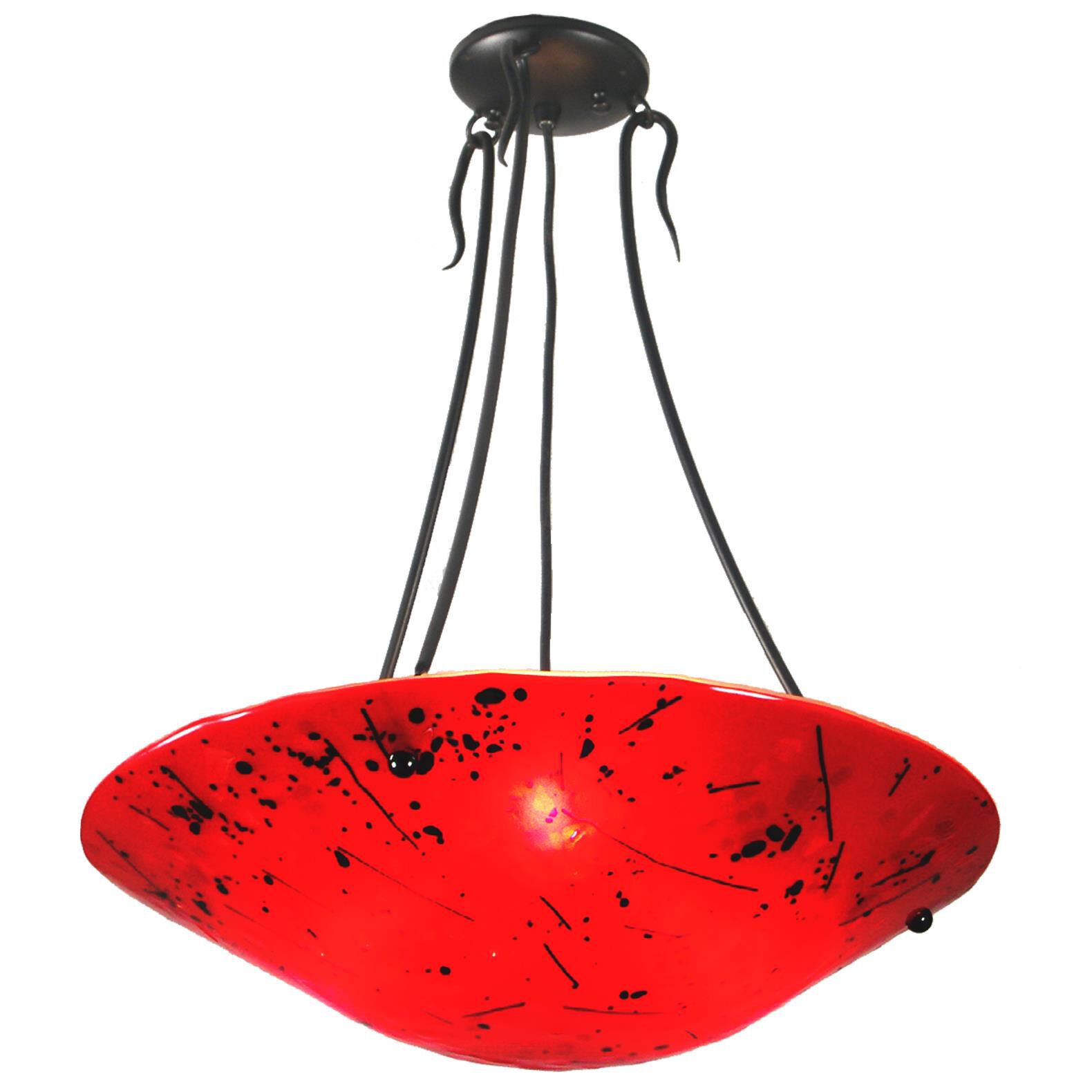 Luce Rossa 20 Inch 3 Light Semi Flush Mount by Meyda Lighting