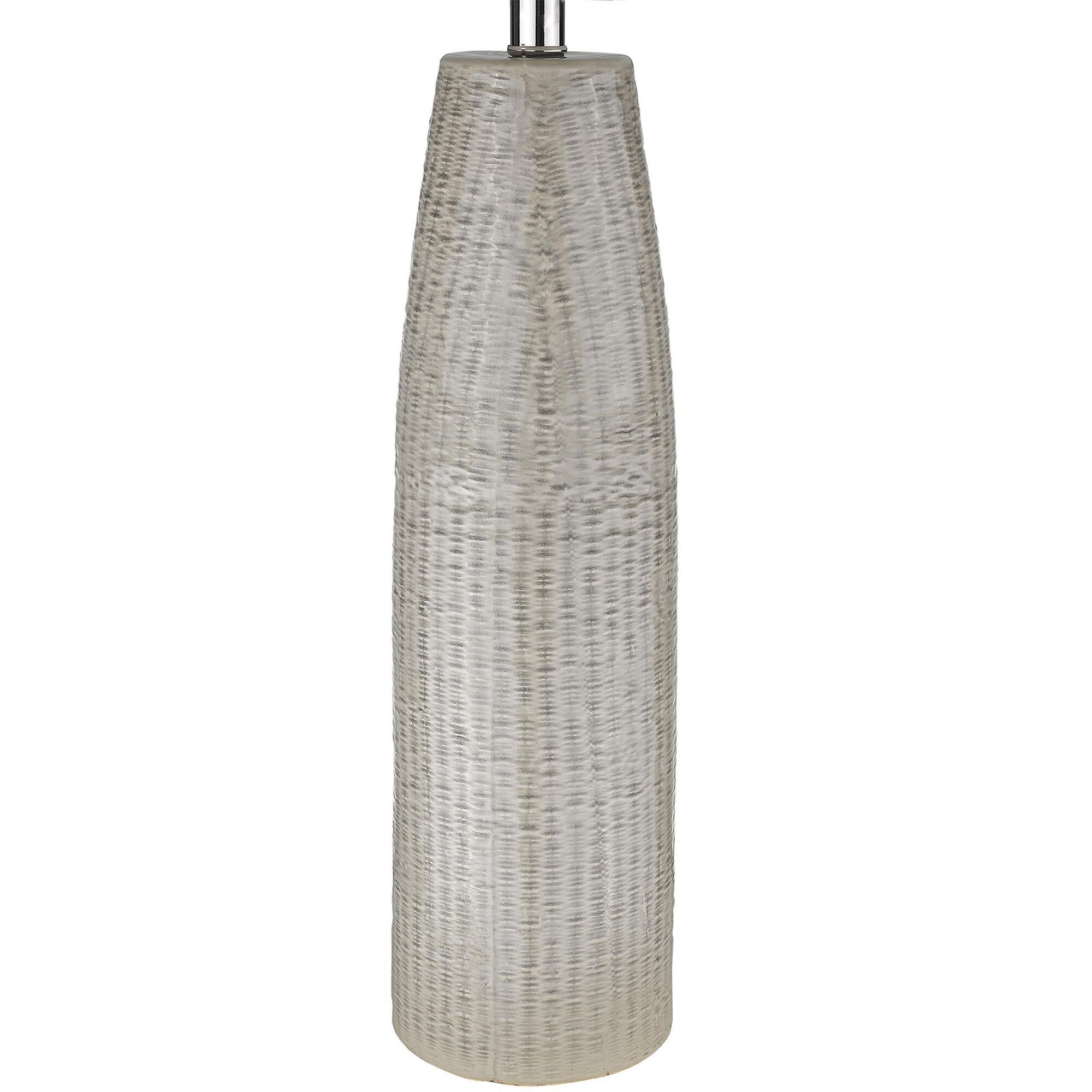 Shown in Polished Nickel finish and Seasalt glass and Seasalt Linen Tapered Drum shade