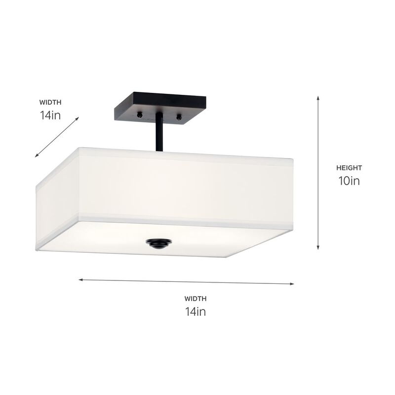 Shailene 14 Inch Semi Flush Mount by Kichler