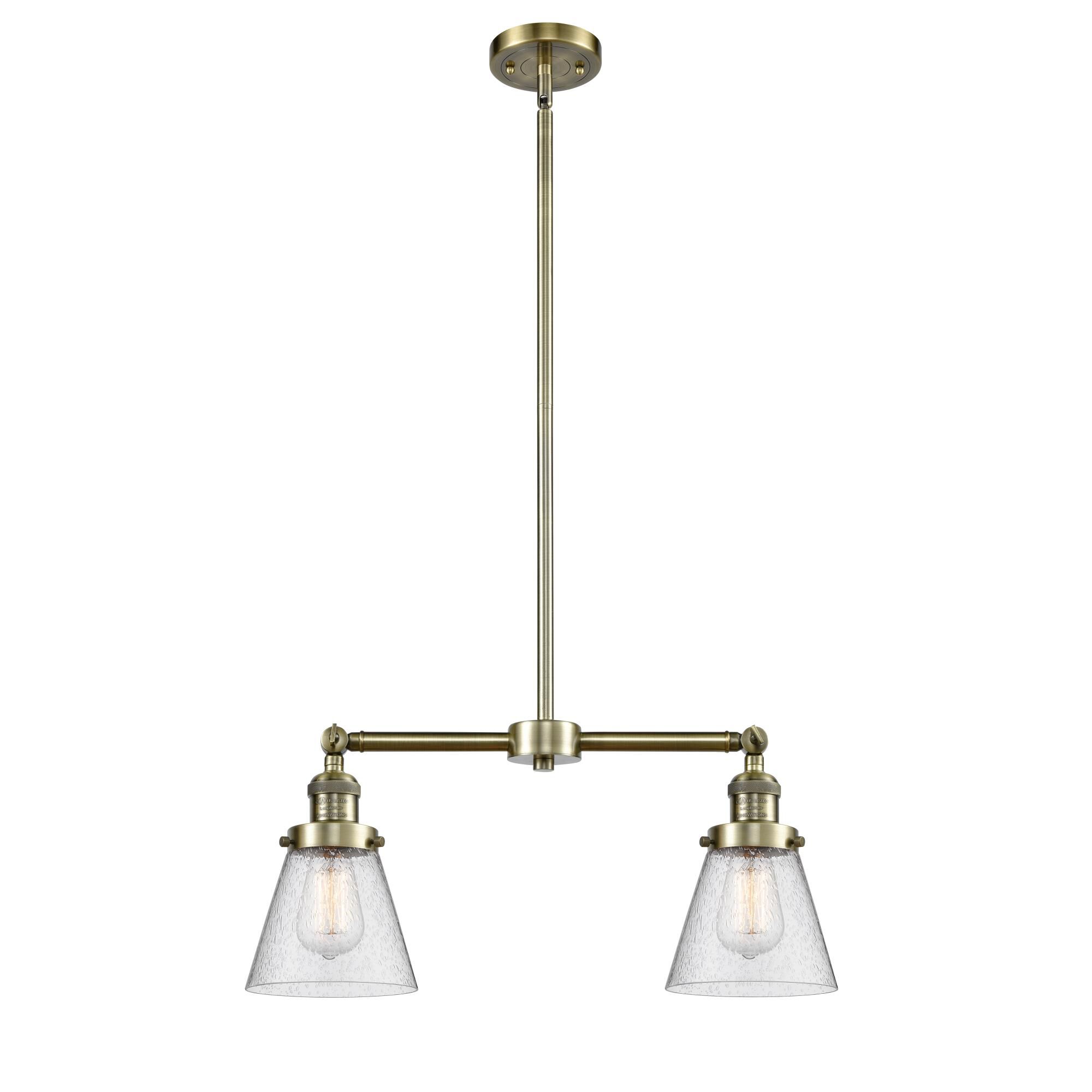 Bruno Marashlian Small Cone 21 Inch 2 Light Mini Chandelier by Innovations Lighting