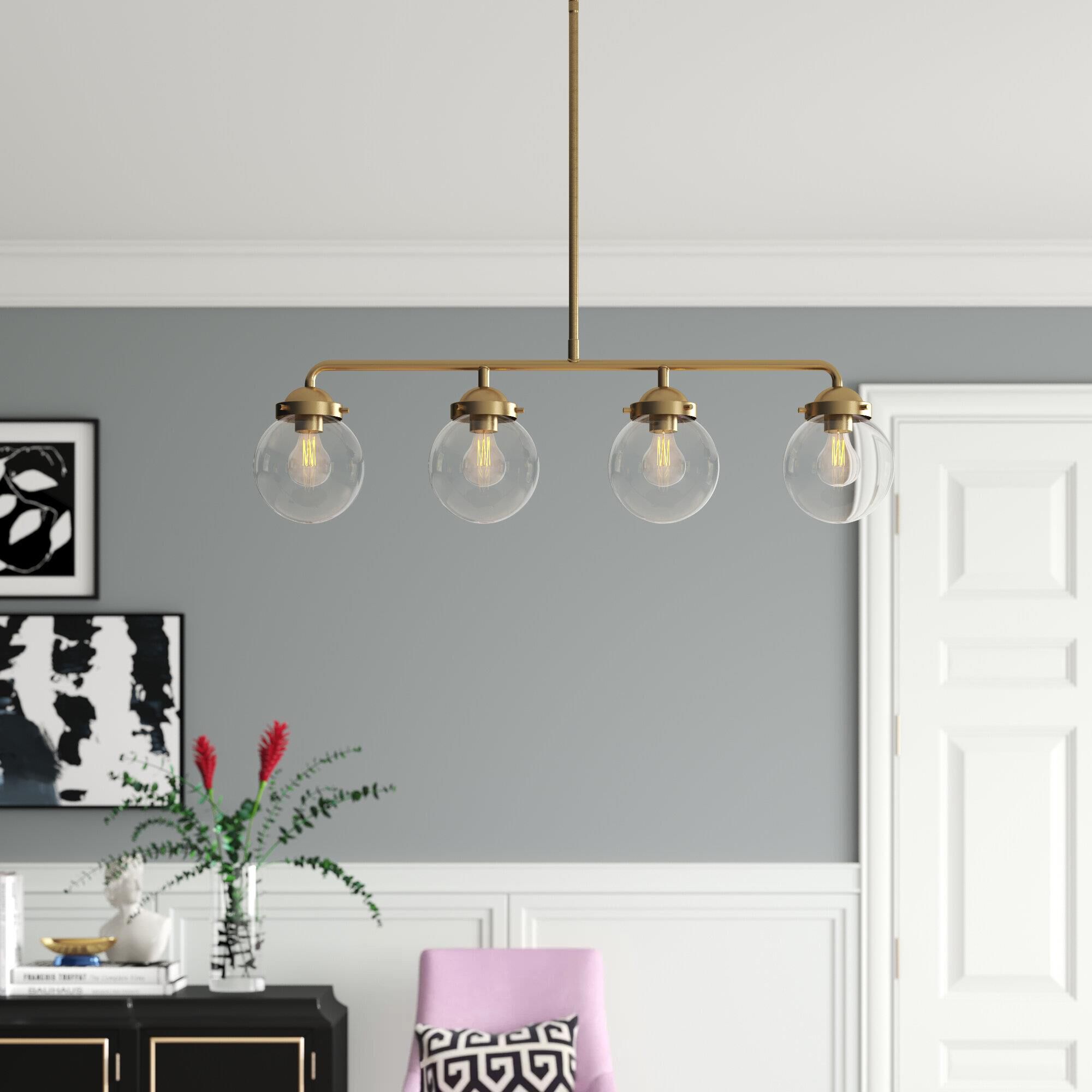 Shown in Brushed Gold finish and Clear glass