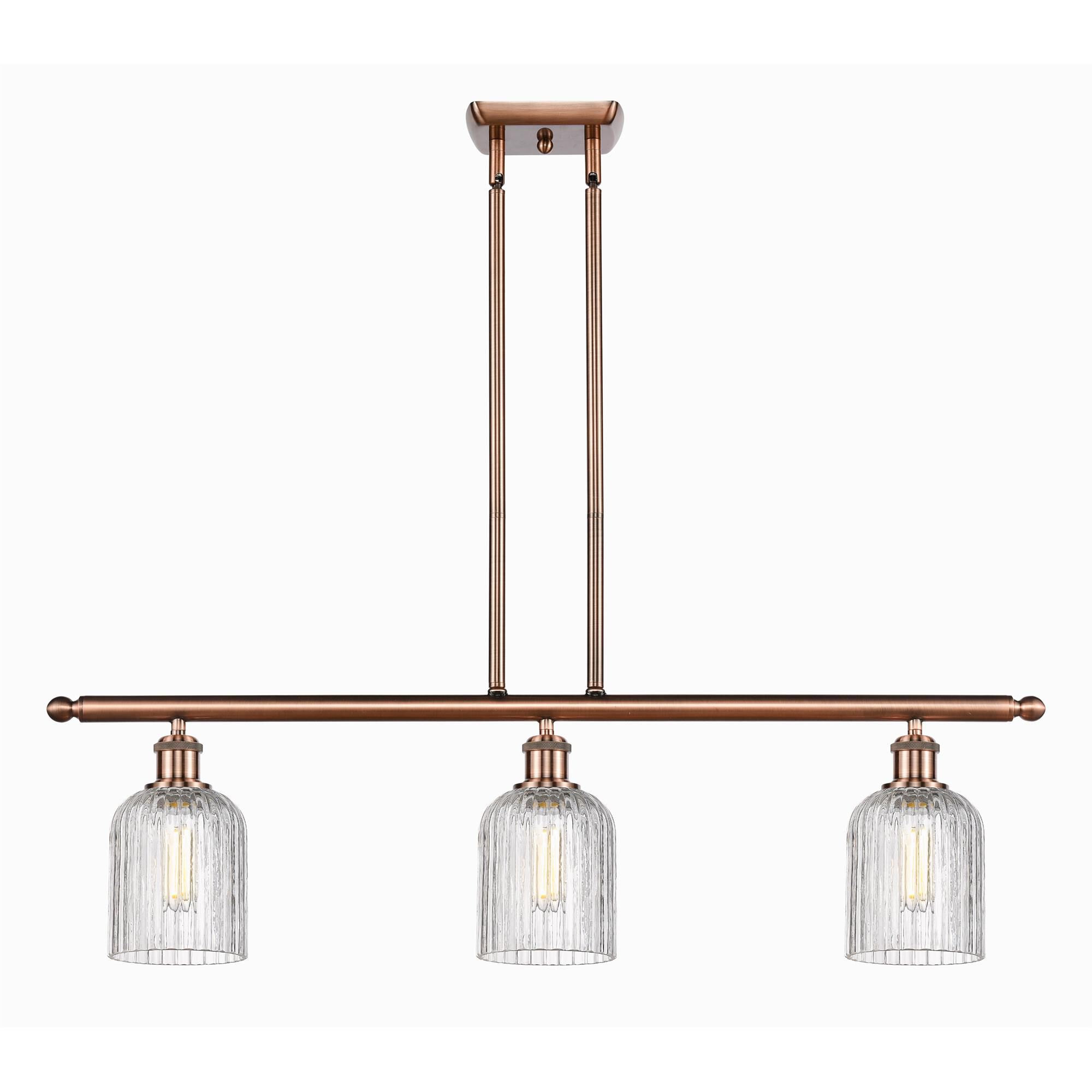 Shown in Antique Copper finish and Clear glass