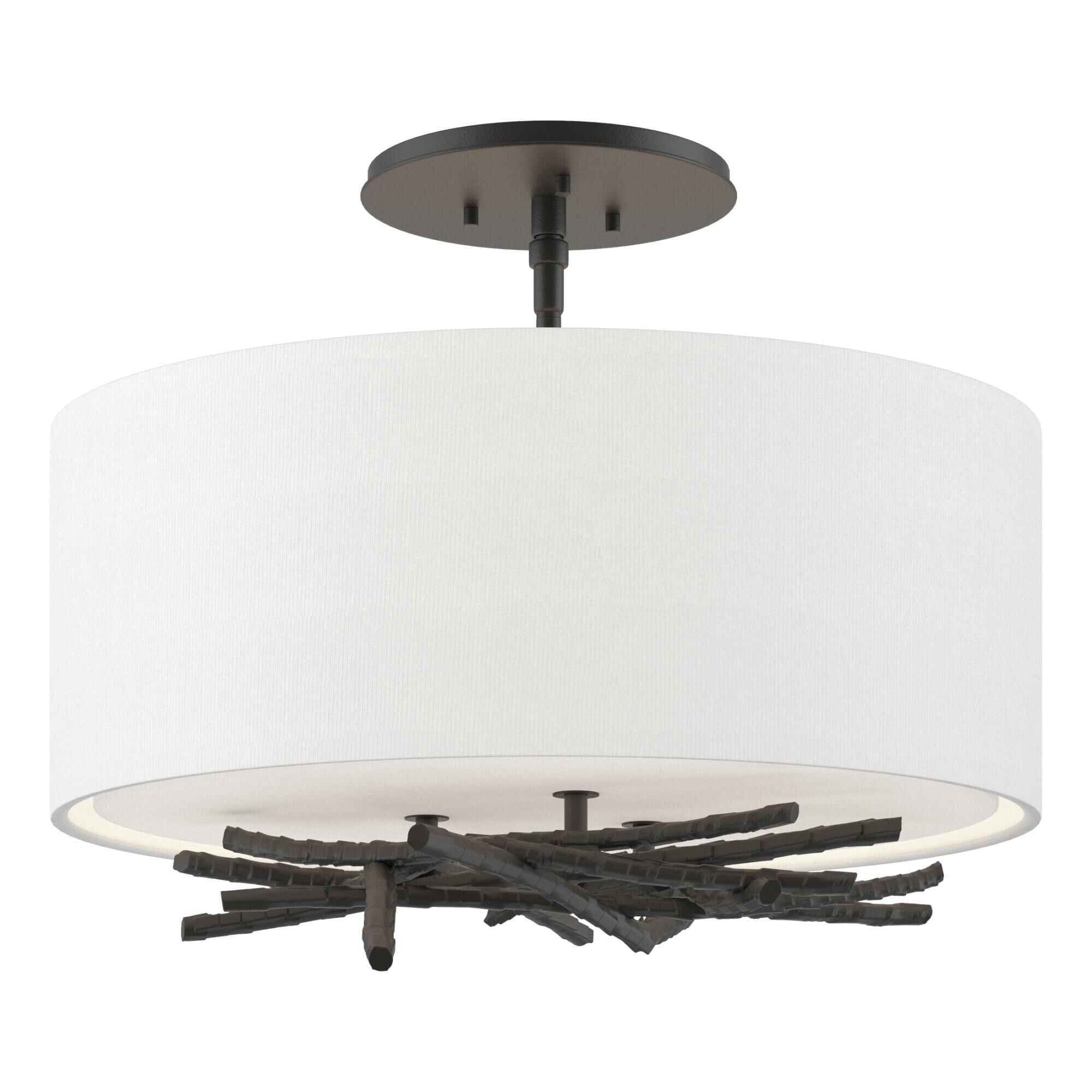 Brindille 15 Inch 3 Light Semi Flush Mount by Hubbardton Forge