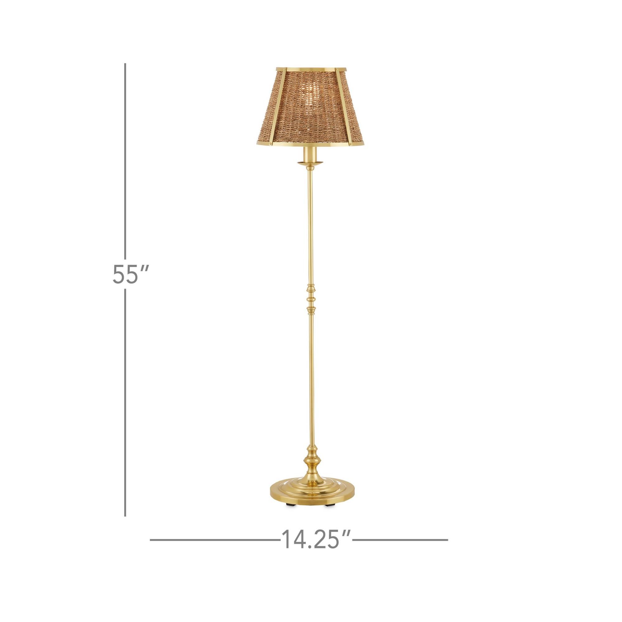 Suzanne Duin Deauville 55 Inch Floor Lamp by Currey and Company