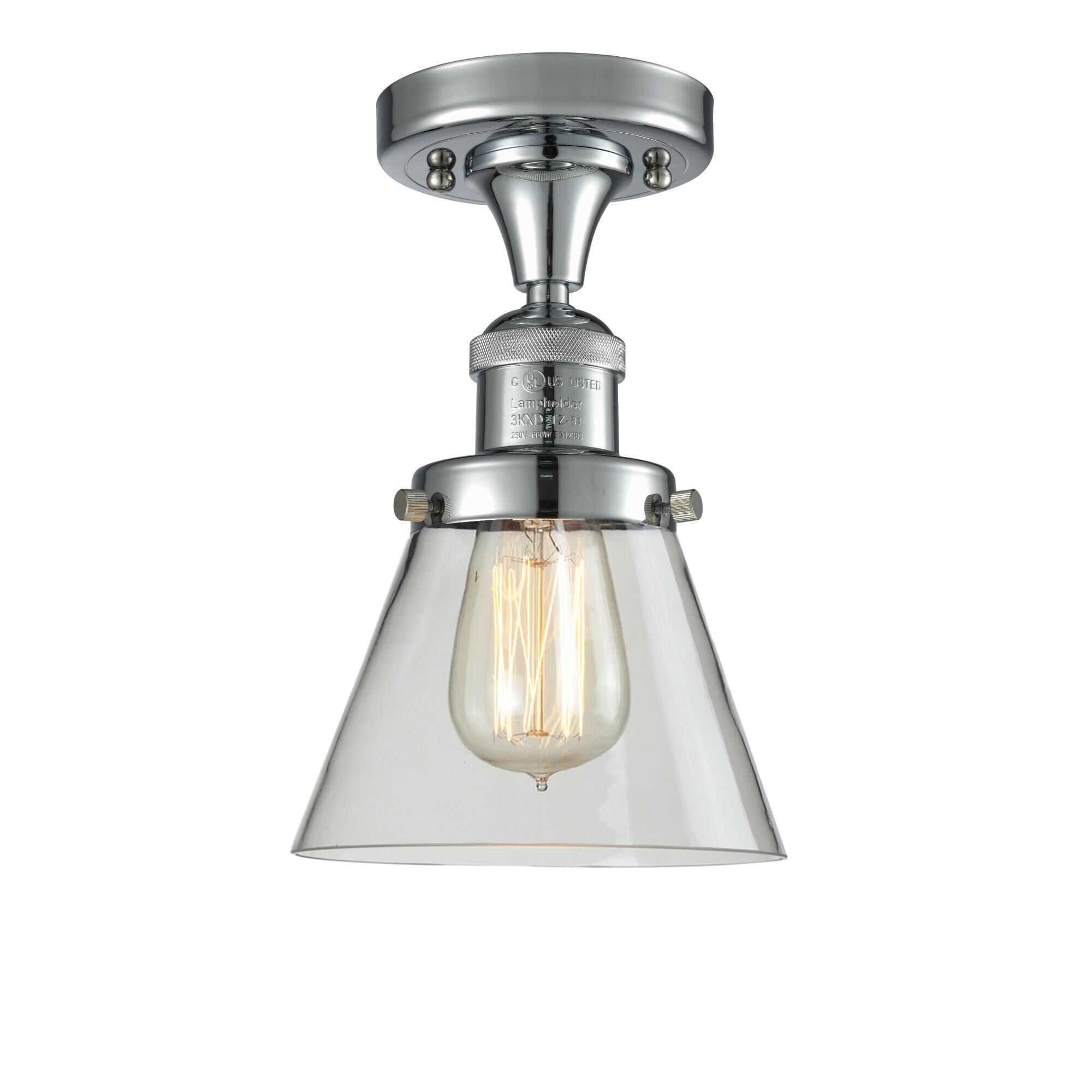 Shown in Polished Chrome finish and Clear glass