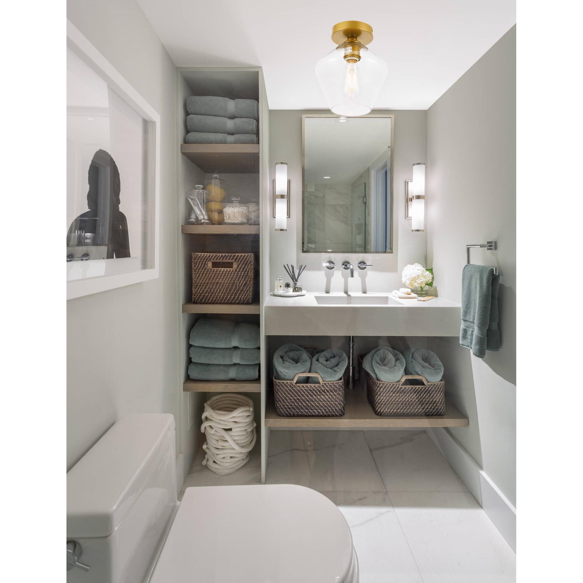 Gene 8 Inch Semi Flush Mount by Elegant Lighting