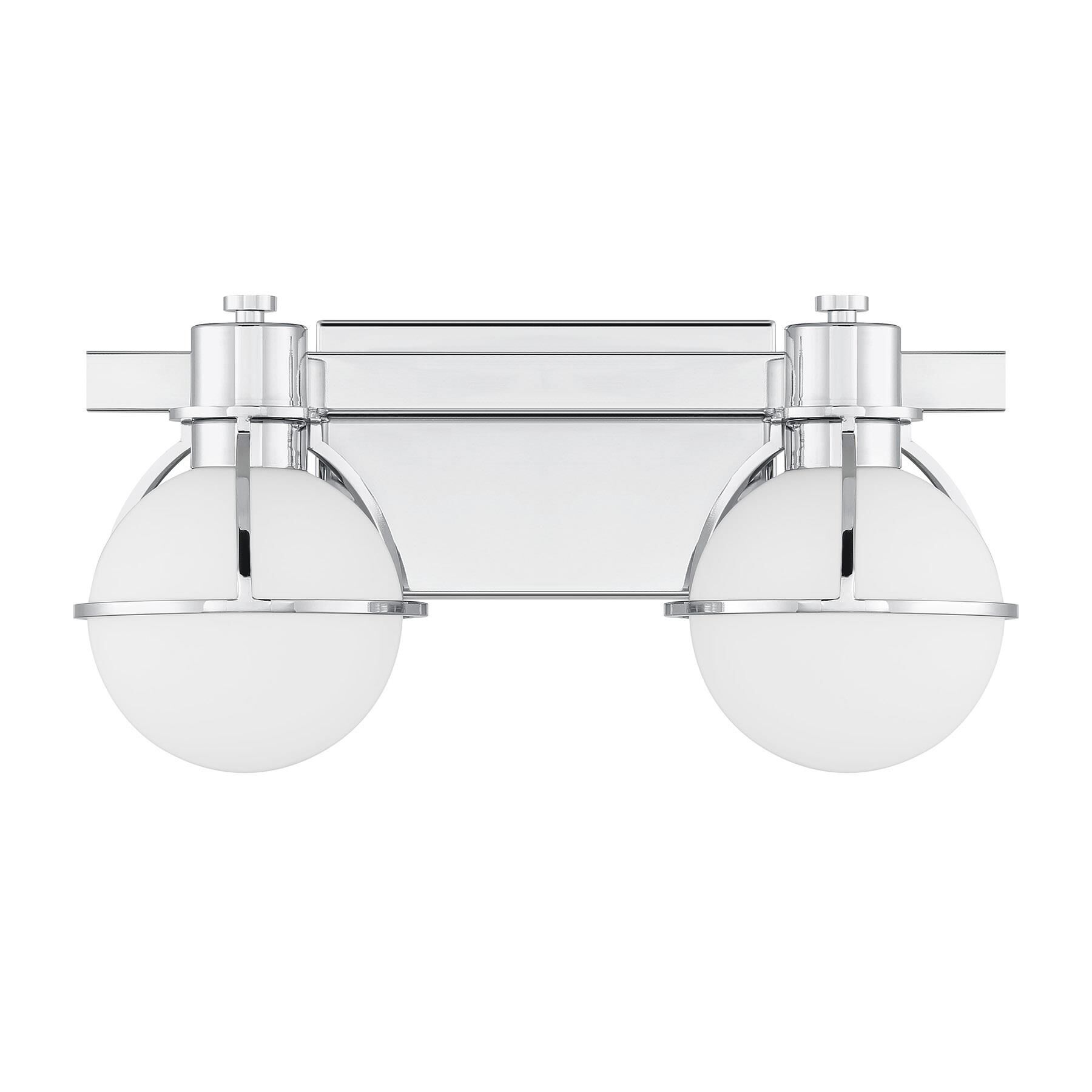 Shown in Chrome finish and Opal glass