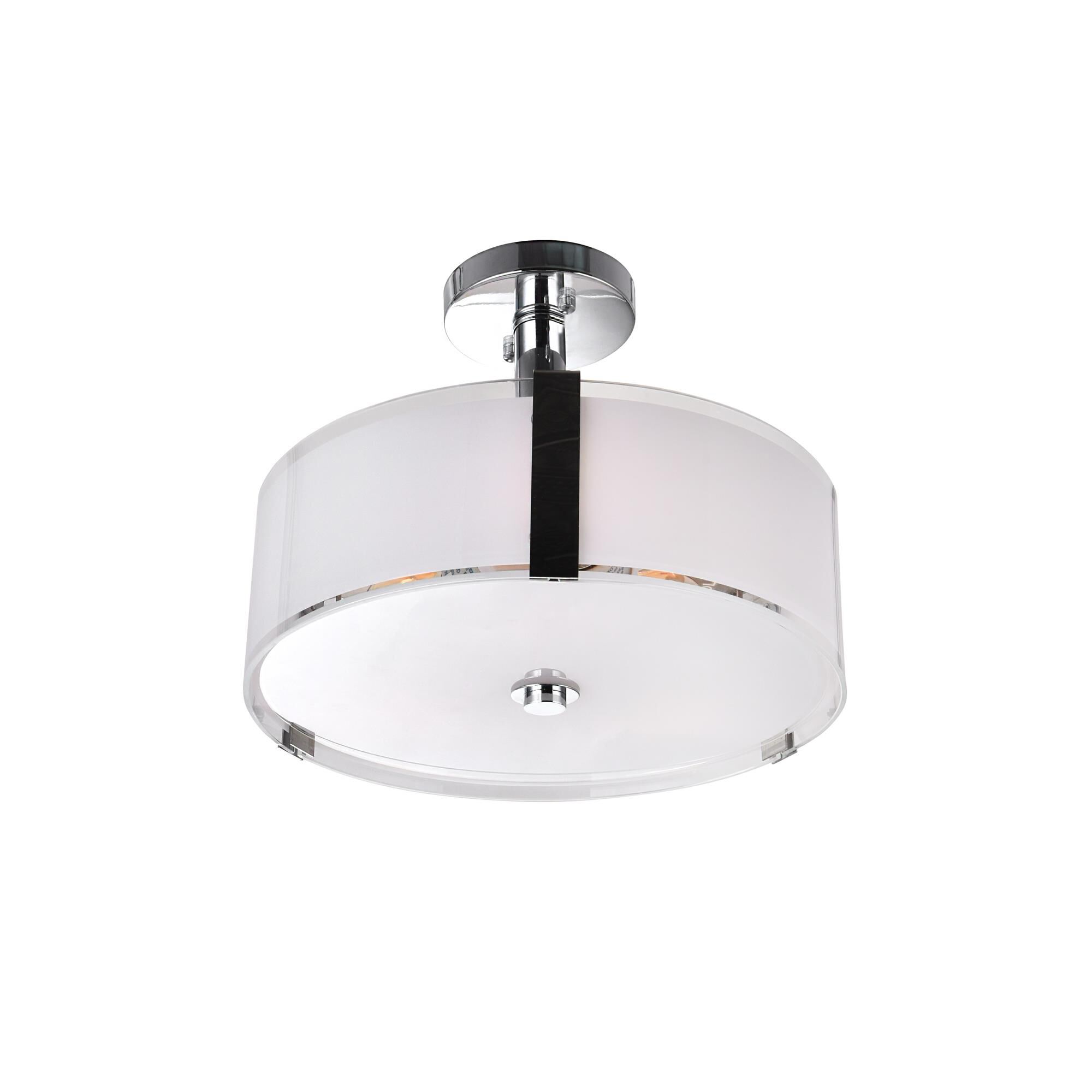 Lucie 17 Inch 4 Light Semi Flush Mount by CWI Lighting