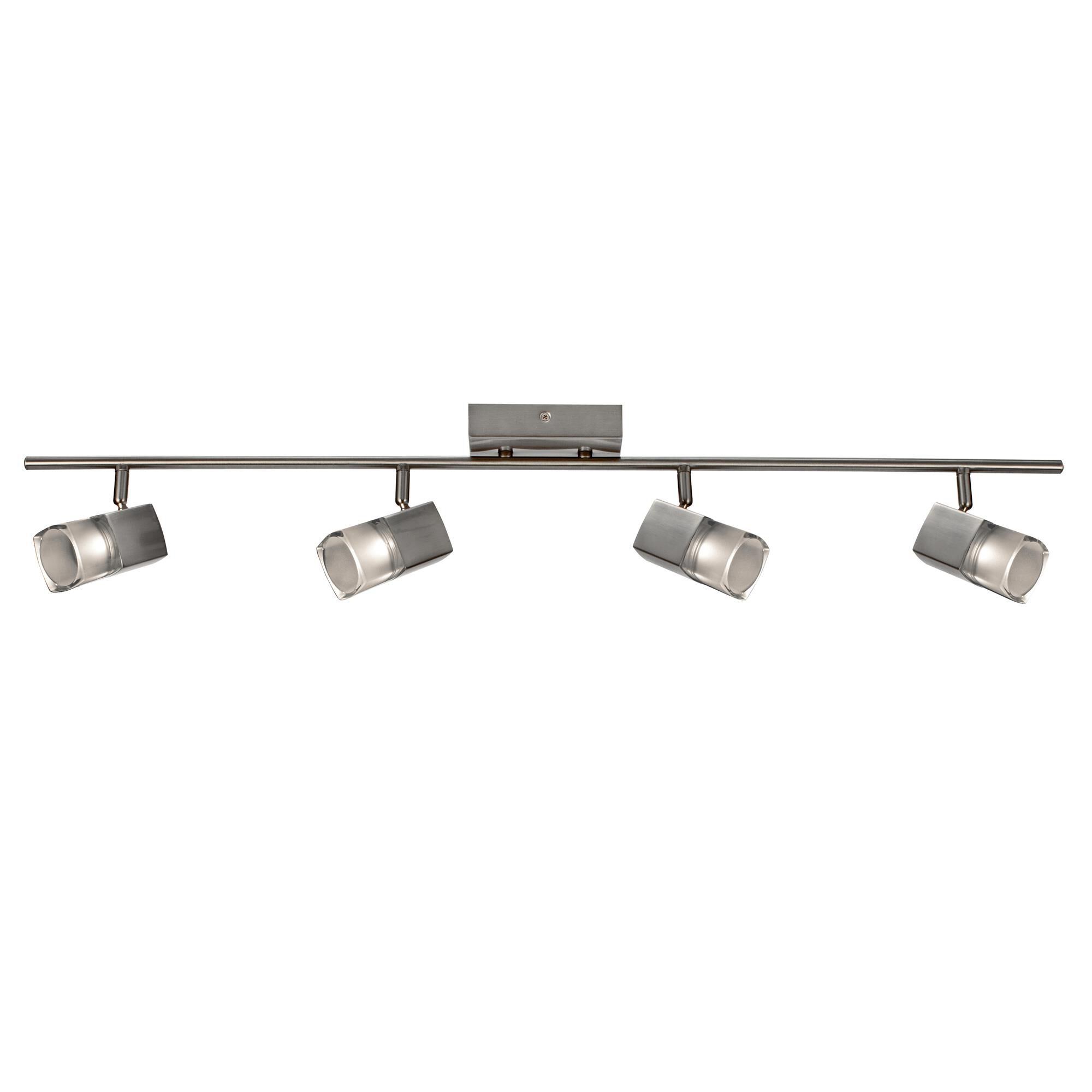 Shown in Satin Nickel finish and Frosted Clear glass and No Accent accent