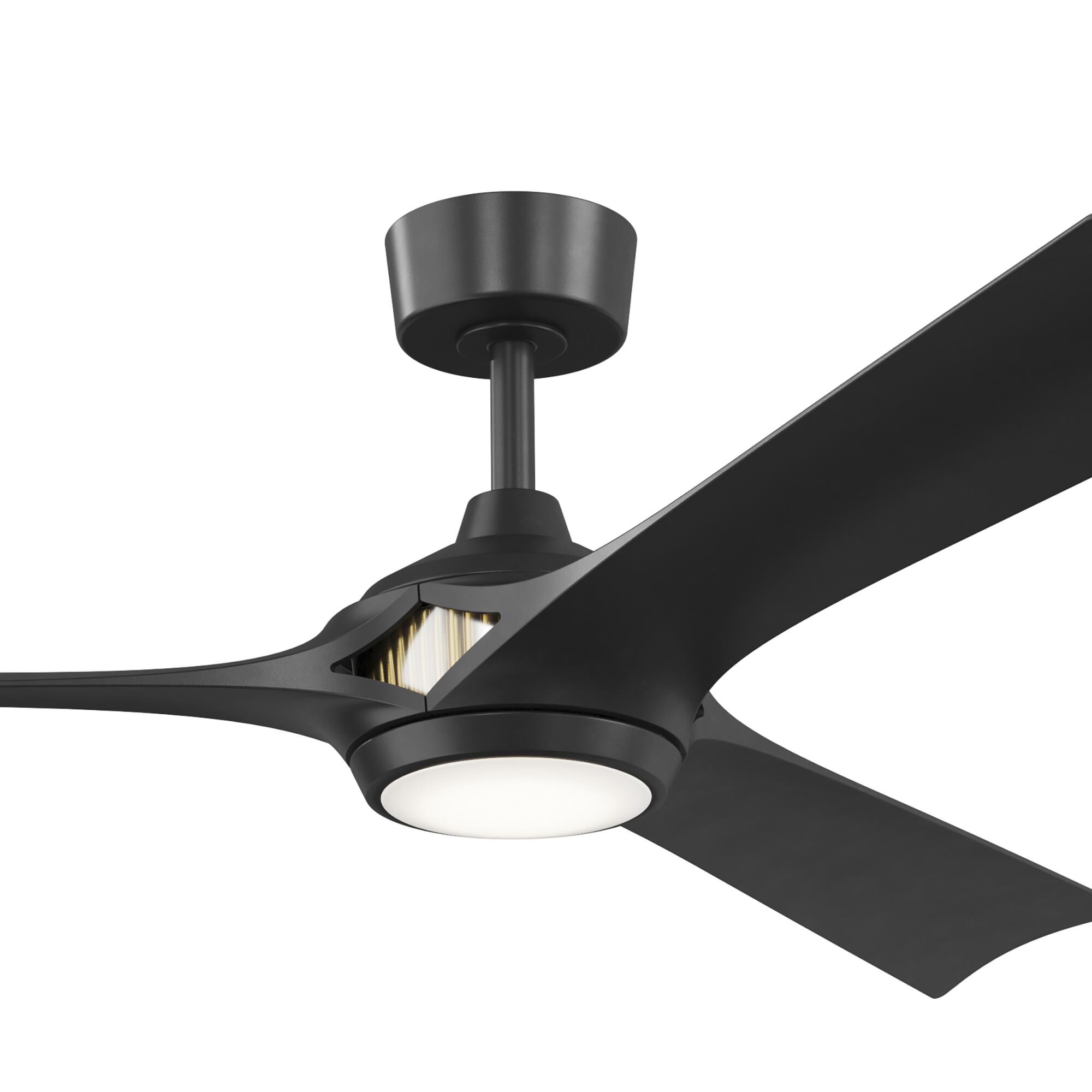 Shown in Matte Black finish and White Polycarbonate glass