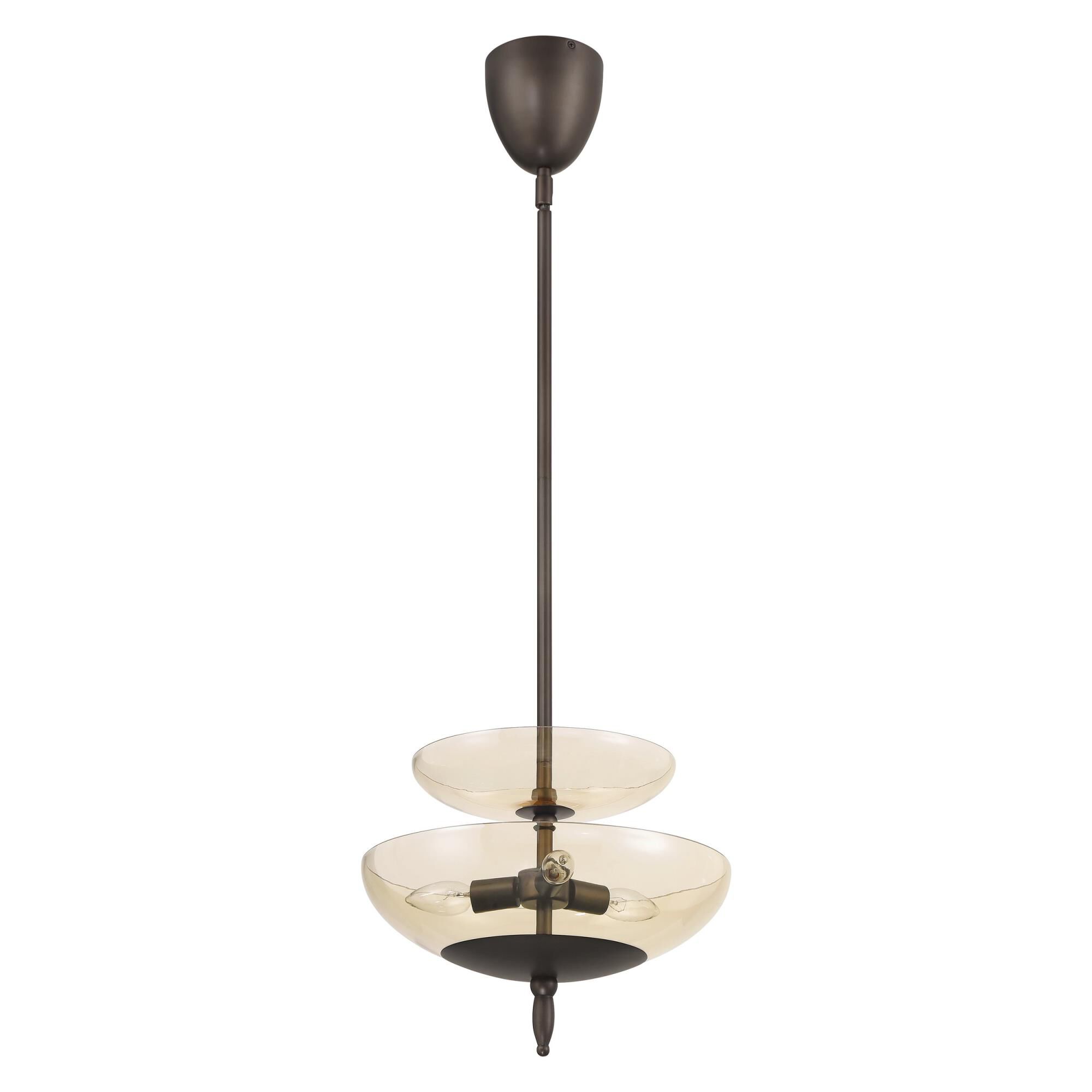 Shown in Forged Bronze finish and Smoked Amber glass