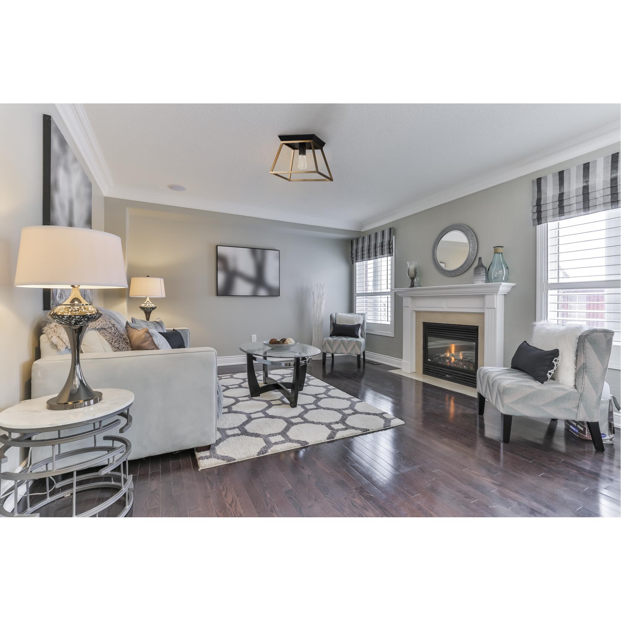 Eglo Paulino 11 Inch 1 Light Semi Flush Mount by Eglo Lighting