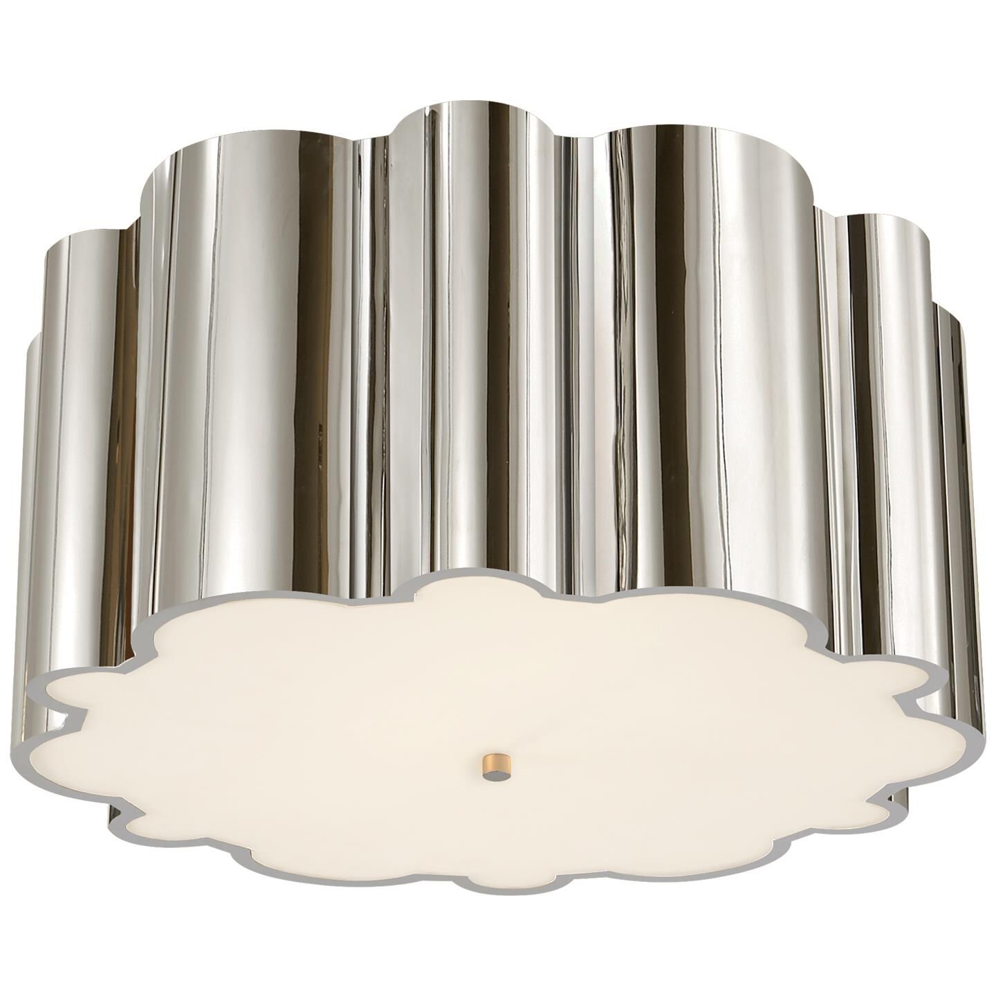 Shown in Polished Nickel finish and Frosted Acrylic glass