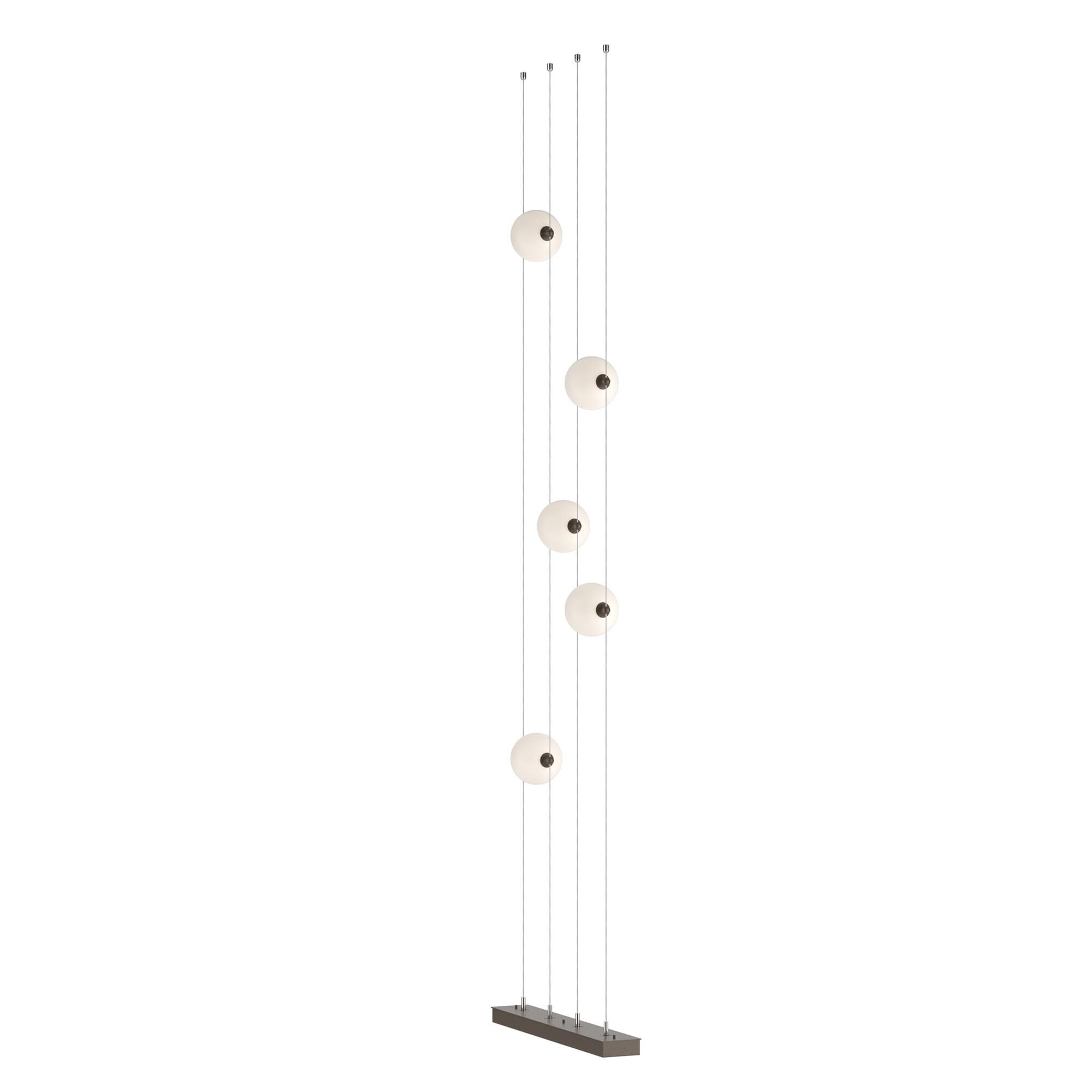 Shown in Bronze finish and Abacus Opal glass