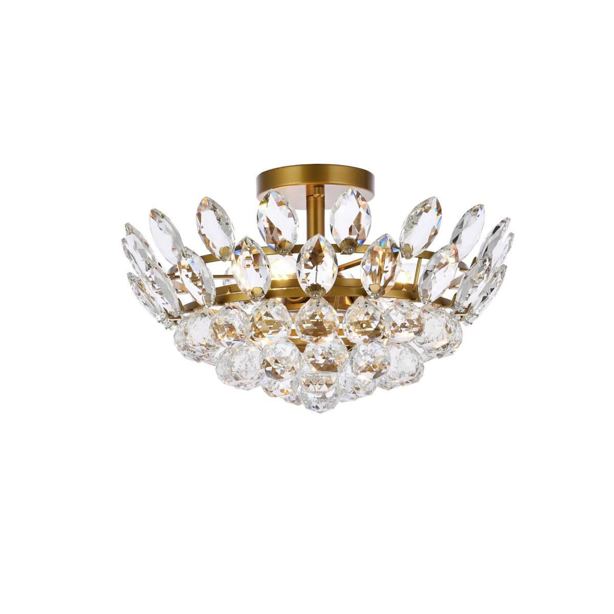 Emilia 16 Inch 3 Light Flush Mount by Elegant Lighting