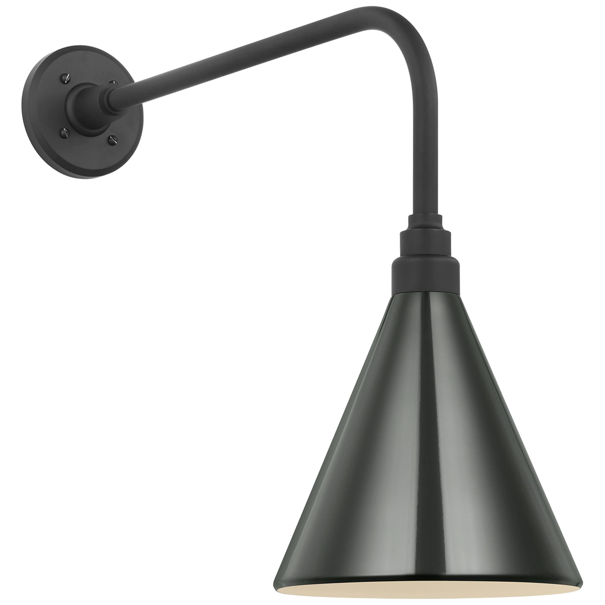 Shown in Matte Black finish and Green shade