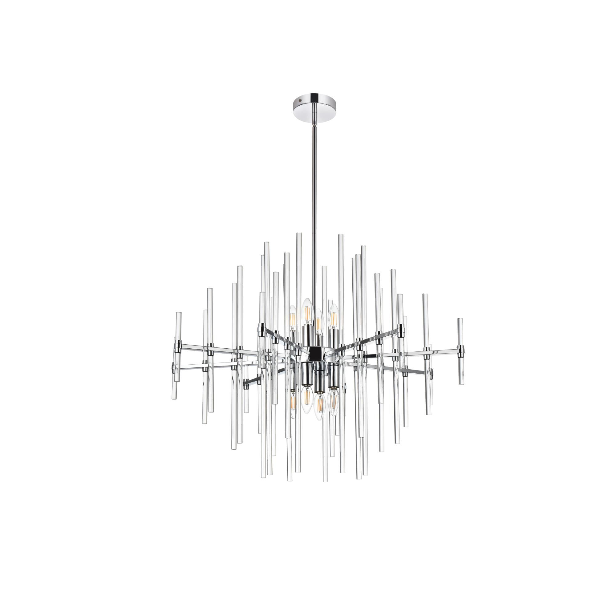 Sienna 31 Inch 8 Light Chandelier by Elegant Lighting