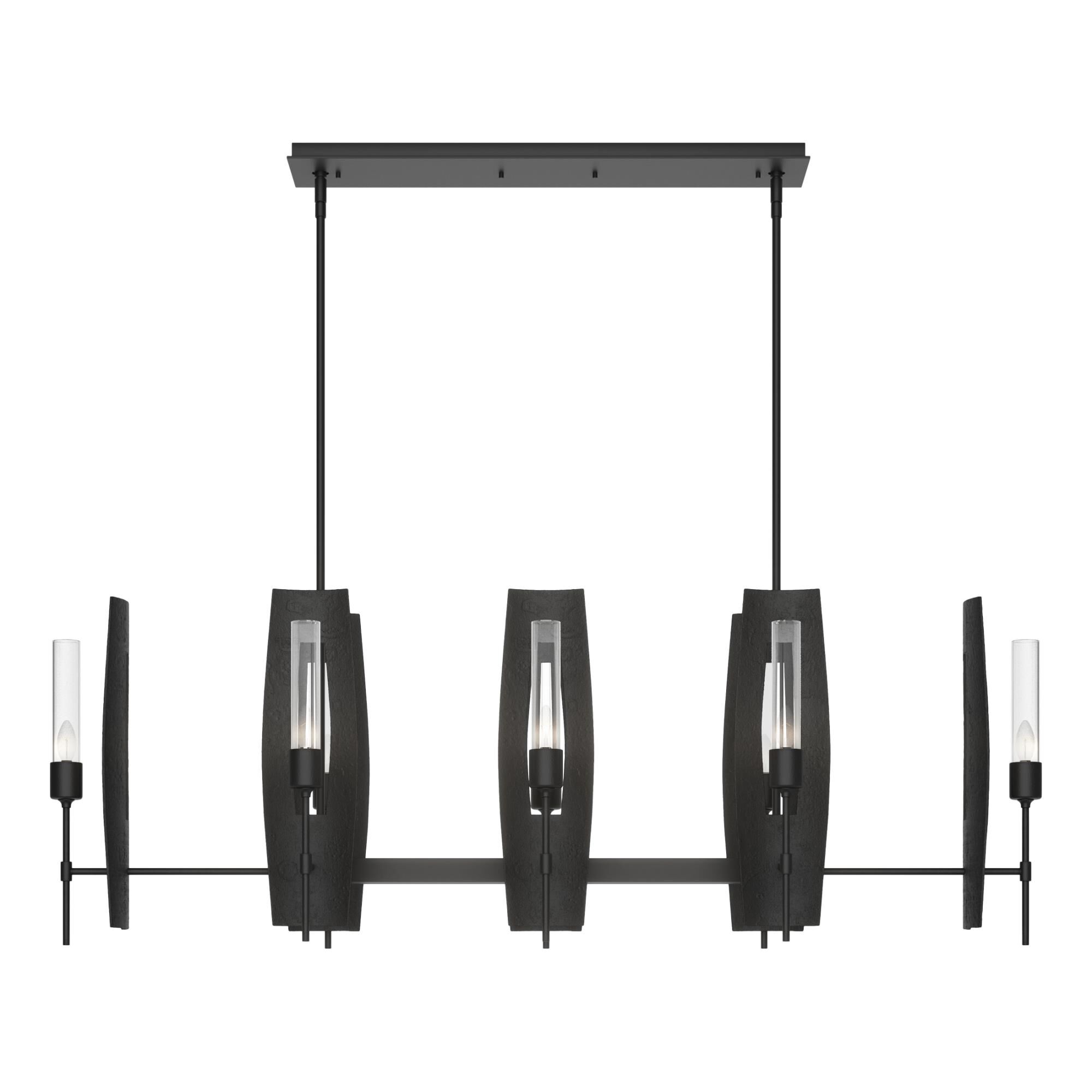 Shown in Black finish and Clear glass