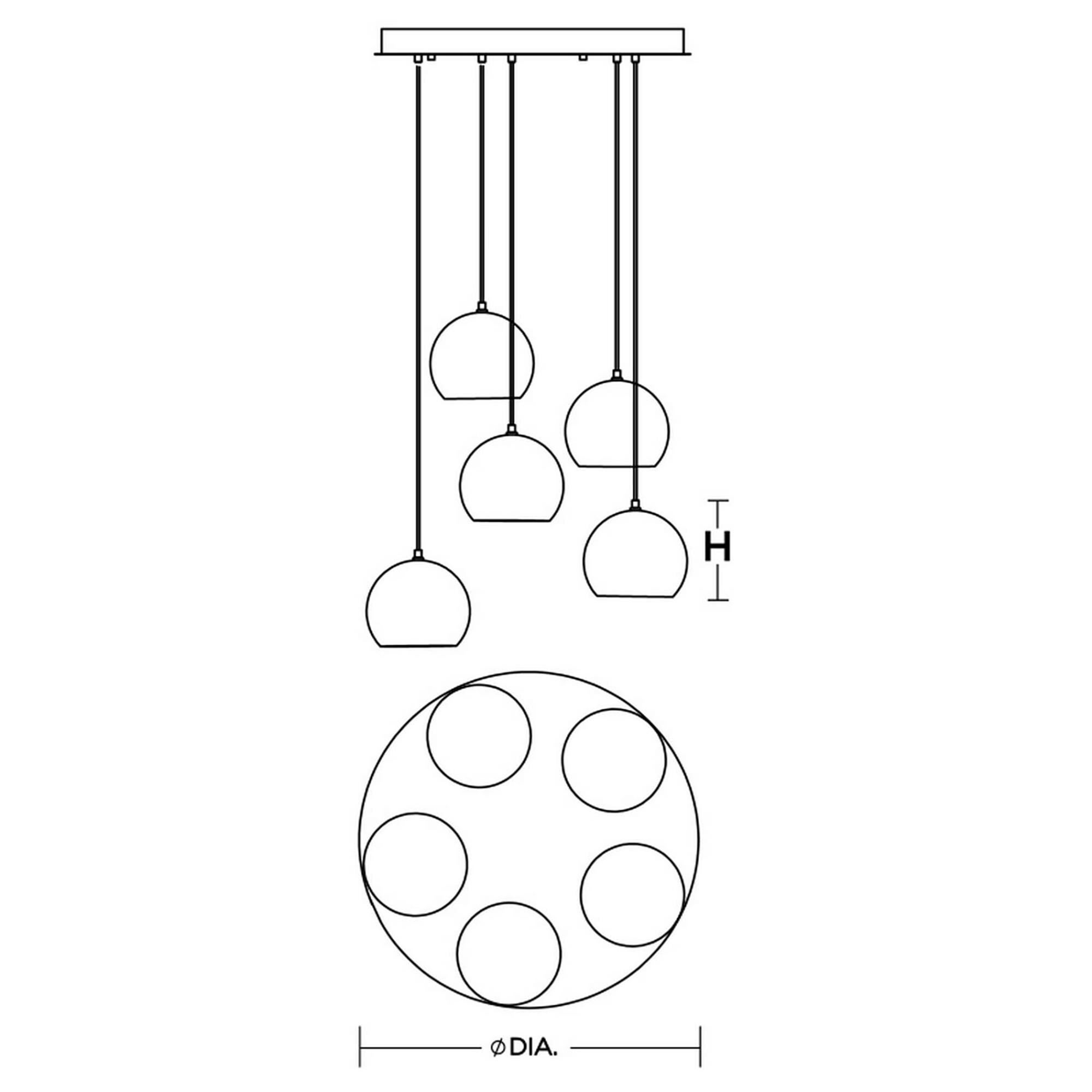 Roxy 48 Inch 5 Light Multi Light Pendant by AFX Lighting