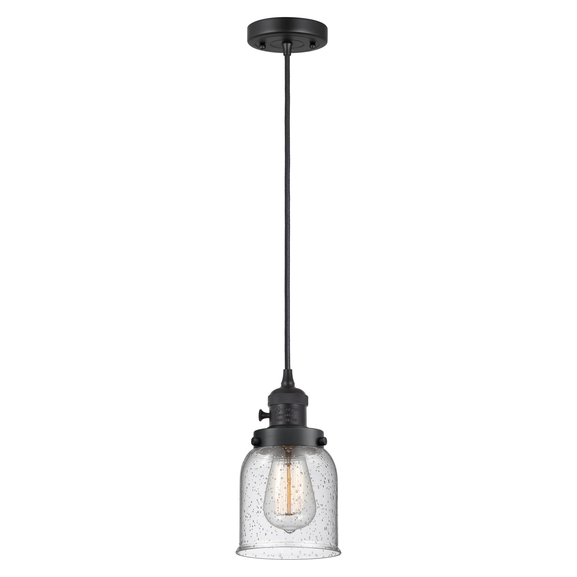 Shown in Matte Black finish and Seedy glass