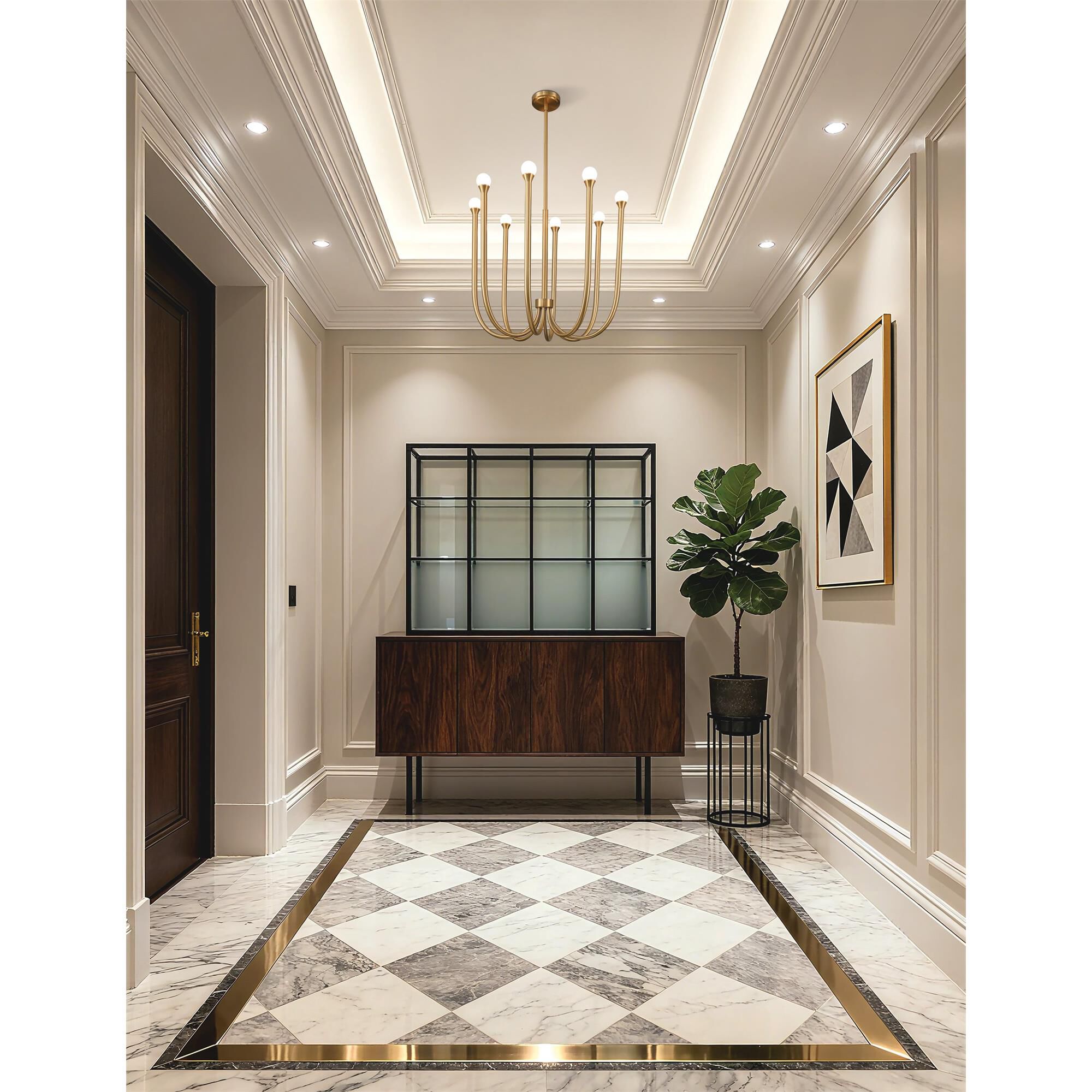 Shown in Brass finish and Opal glass