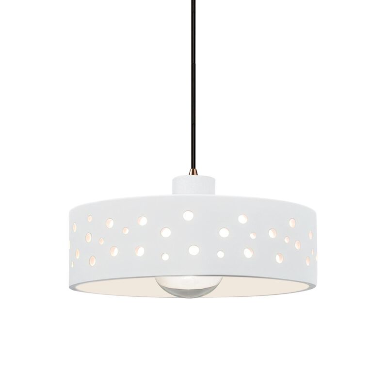 Perforated Dish 12 Inch Mini Pendant by Justice Design Group