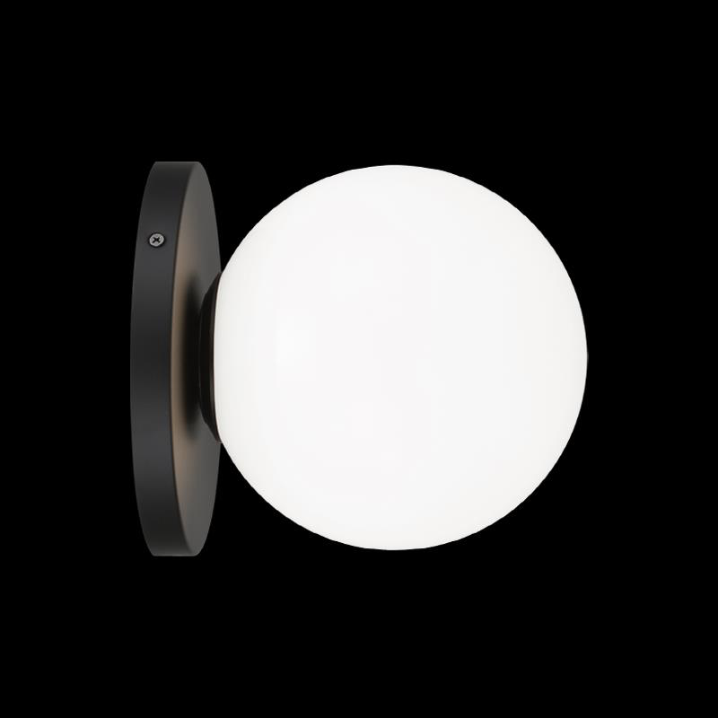 Shown in Black finish and Opal glass