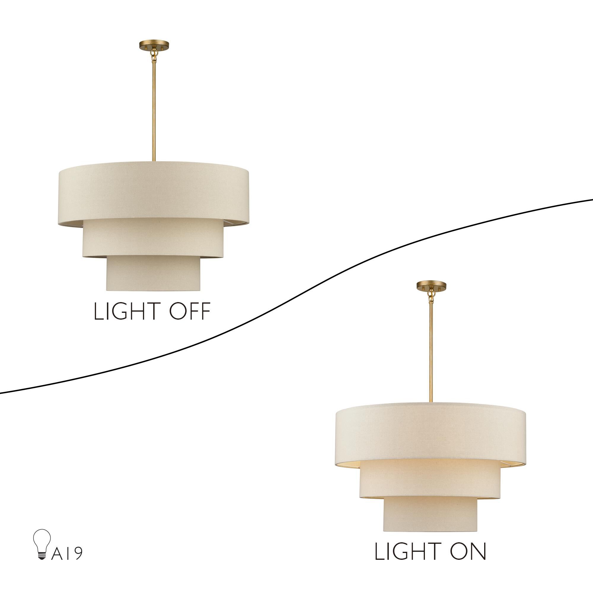 Bellingham 32 Inch Large Pendant by Livex Lighting