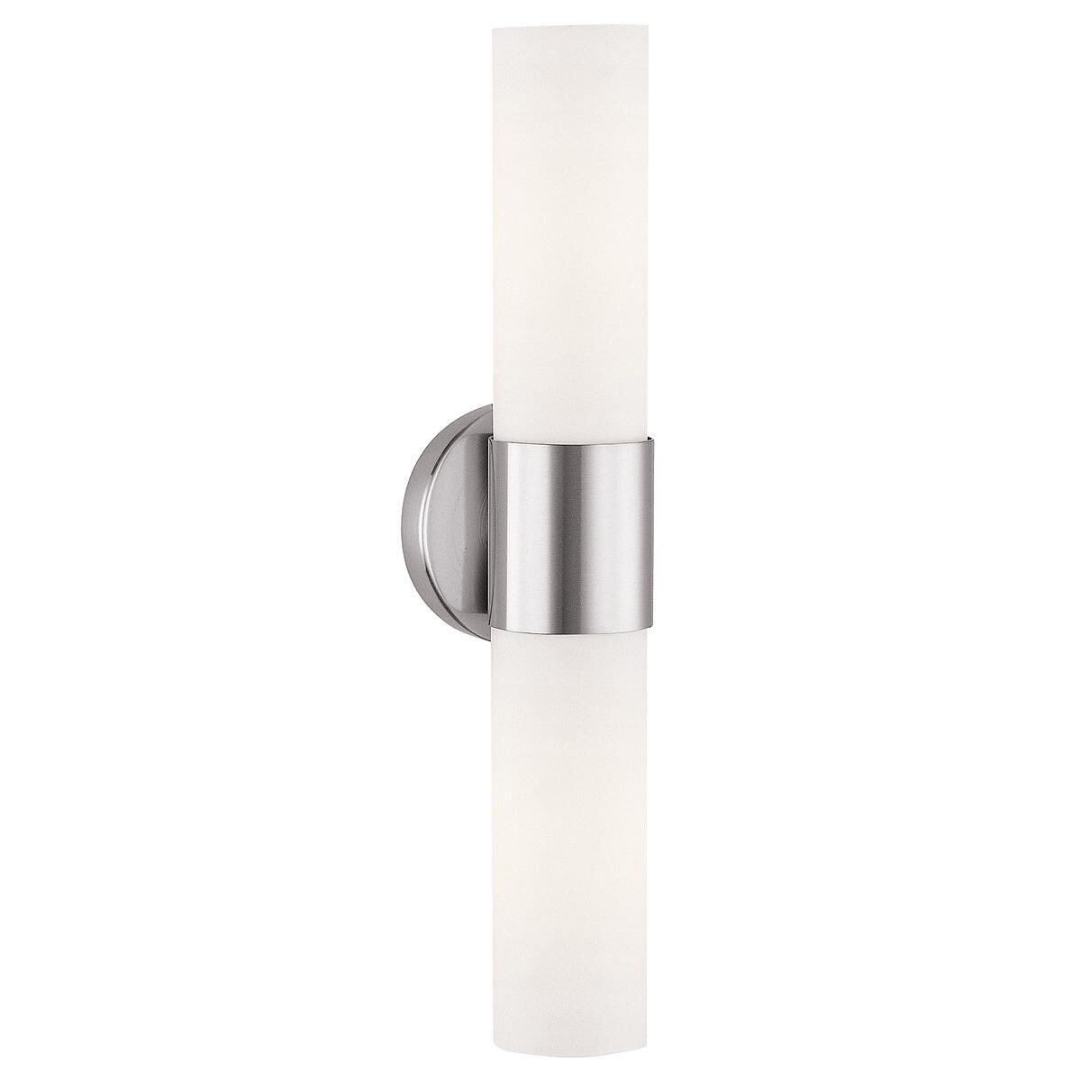 Shown in Brushed Steel (Bs) finish and Opal (Opl) glass