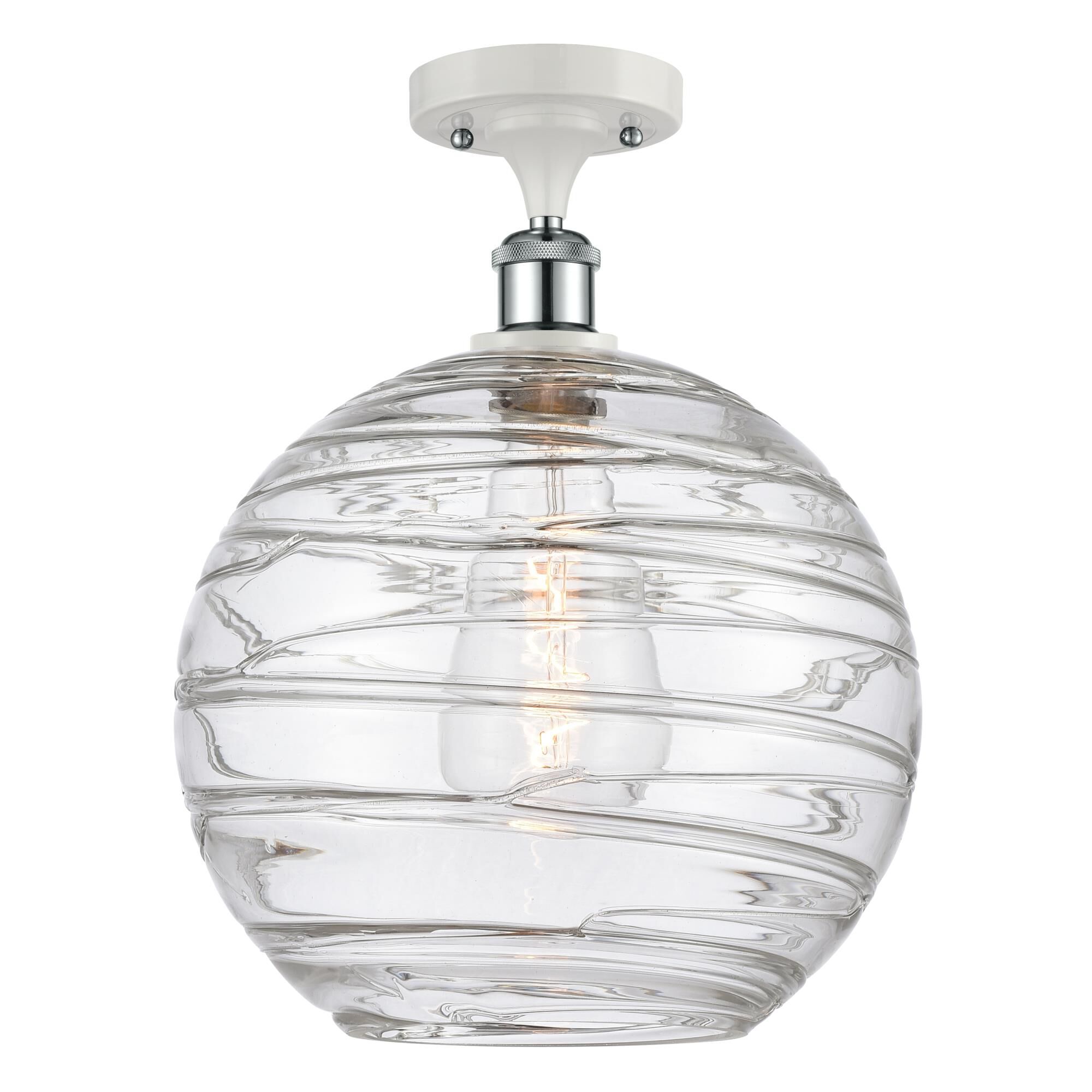 Bruno Marashlian Athens Deco Swirl 12 Inch Semi Flush Mount by Innovations Lighting