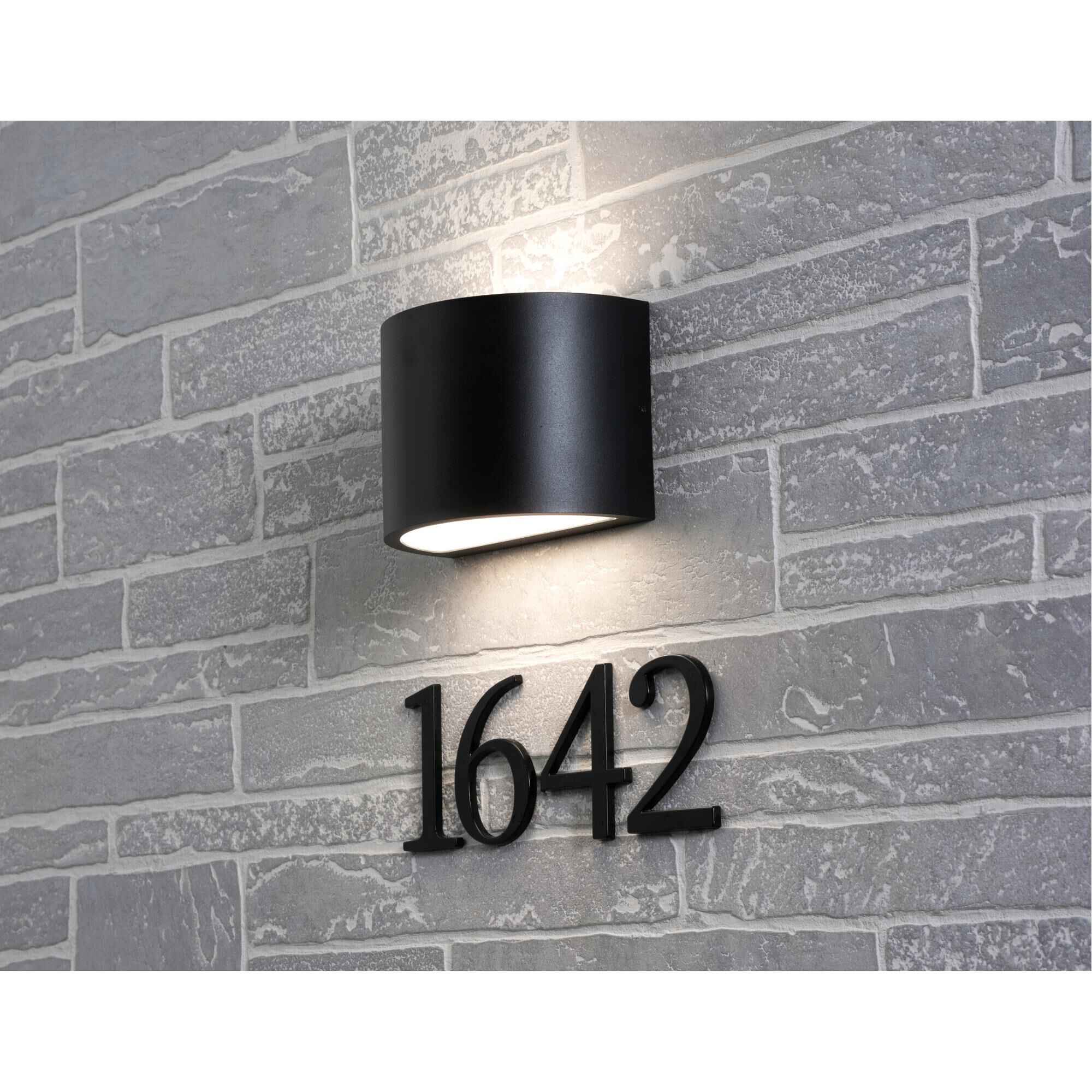 Shown in Black finish and Frosted glass