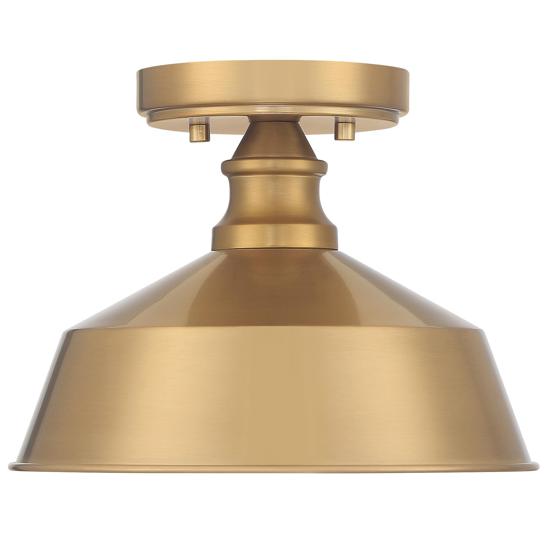Shown in Natural Brass finish and Metal shade