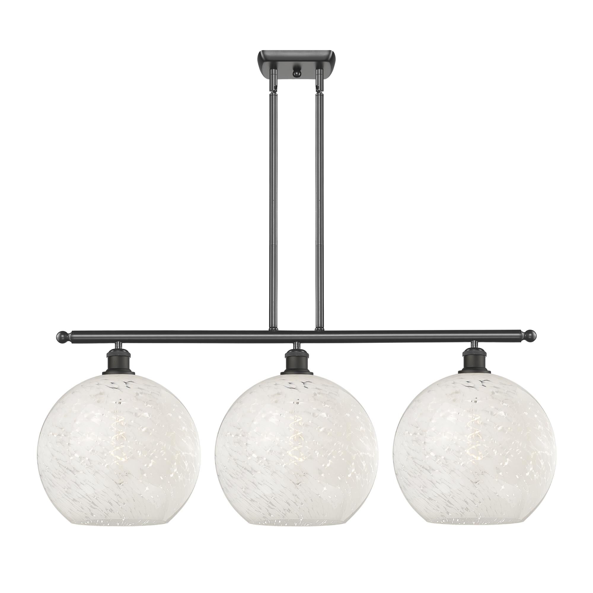 Bruno Marashlian White Mouchette 39 Inch Linear Suspension Light by Innovations Lighting