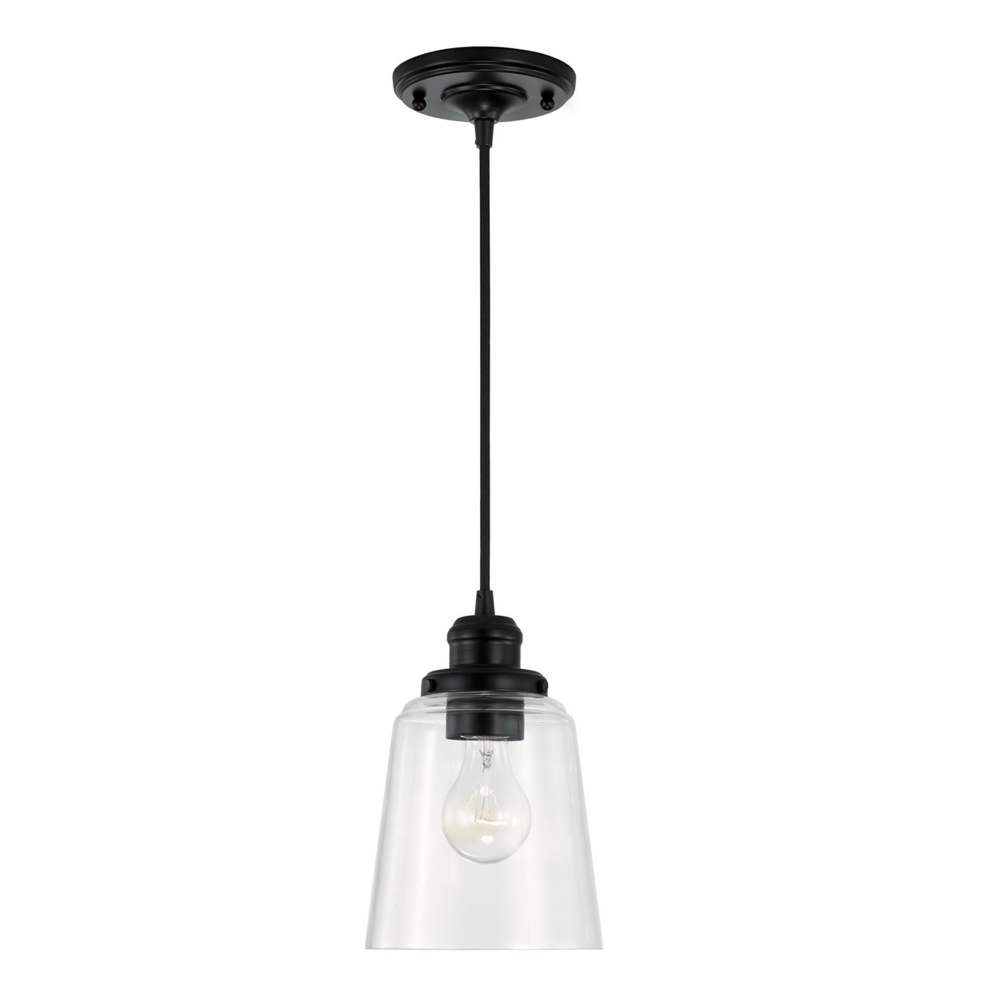 Shown in Matte Black finish and Clear glass