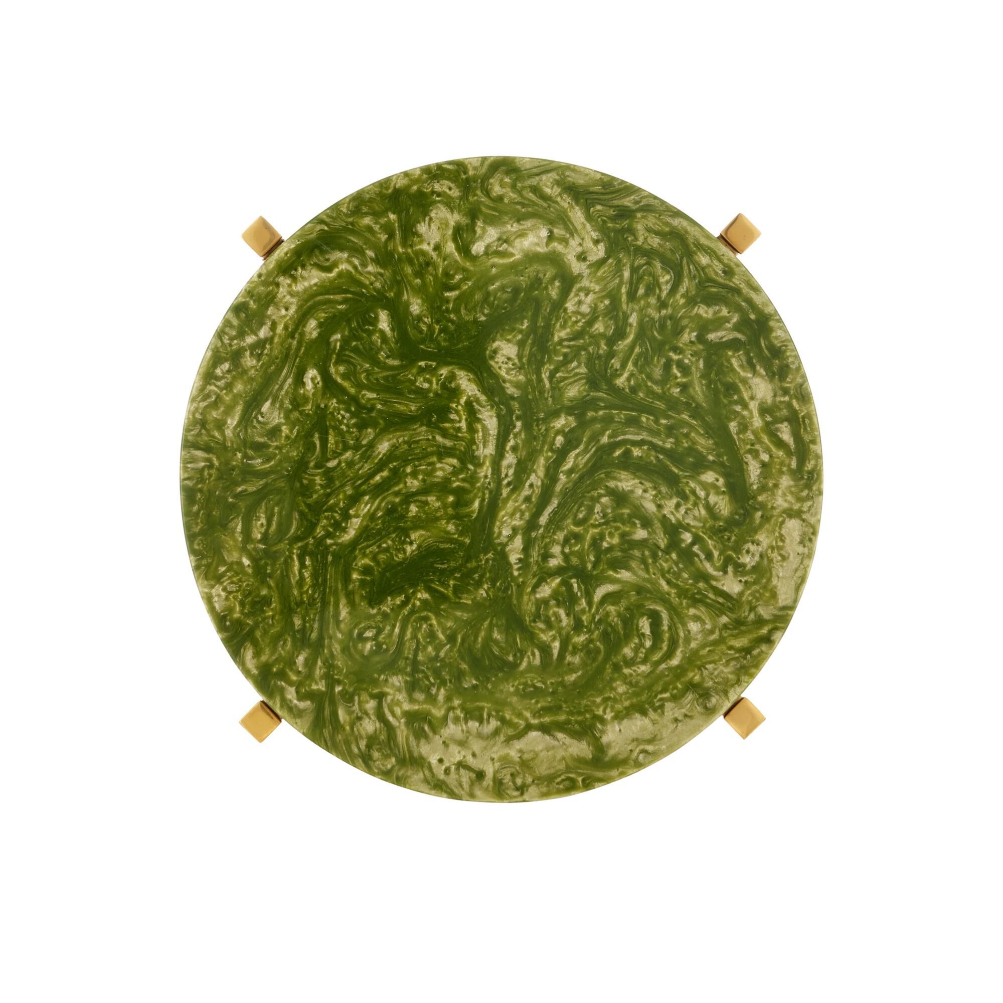 Shown in Green and Brass finish